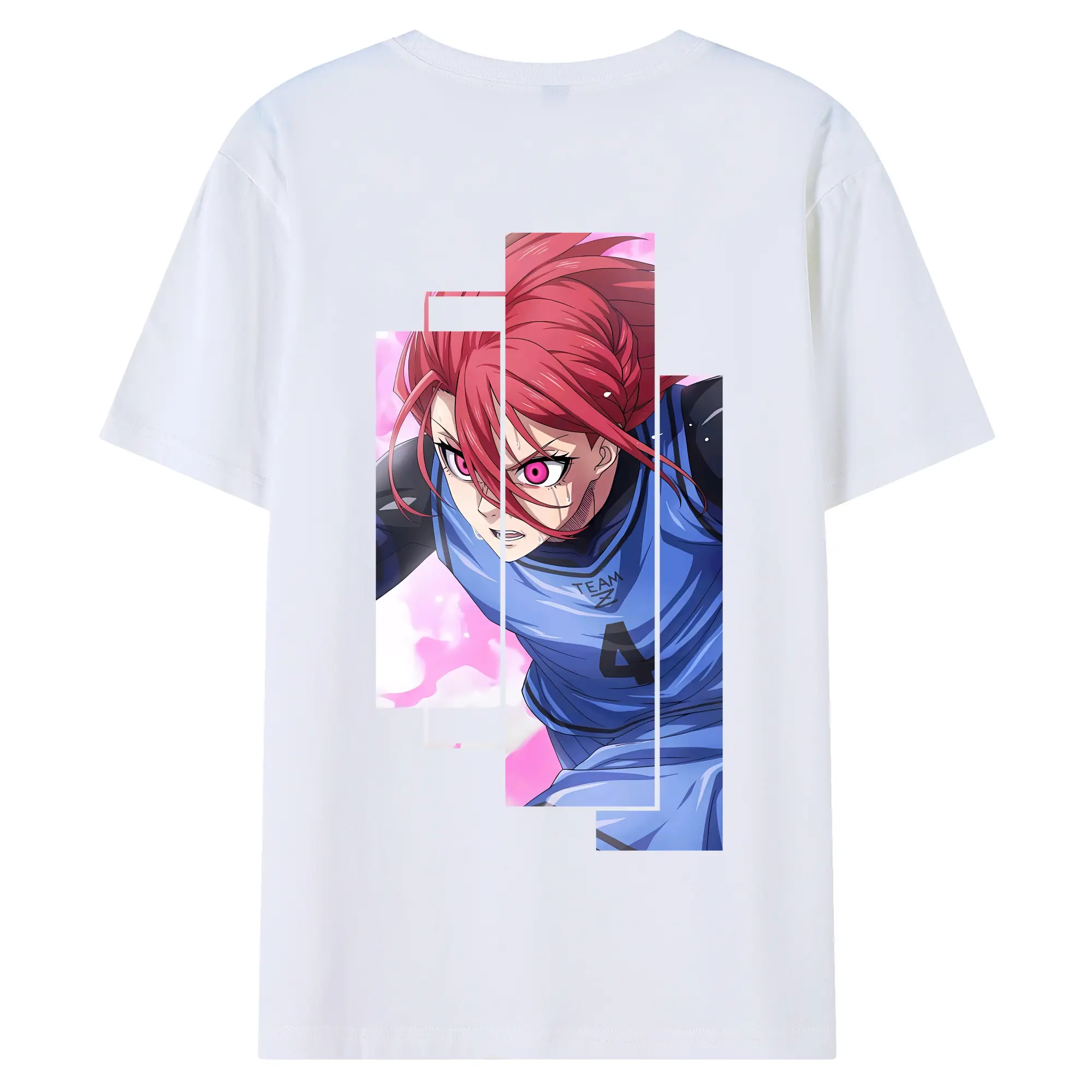 ブルーロック グッズ 千切 豹馬 - 綿100％ 半袖Tシャツ ・ バックプリント ・ 快適 通気性 ・ 日常使い 散歩 スポーツ用