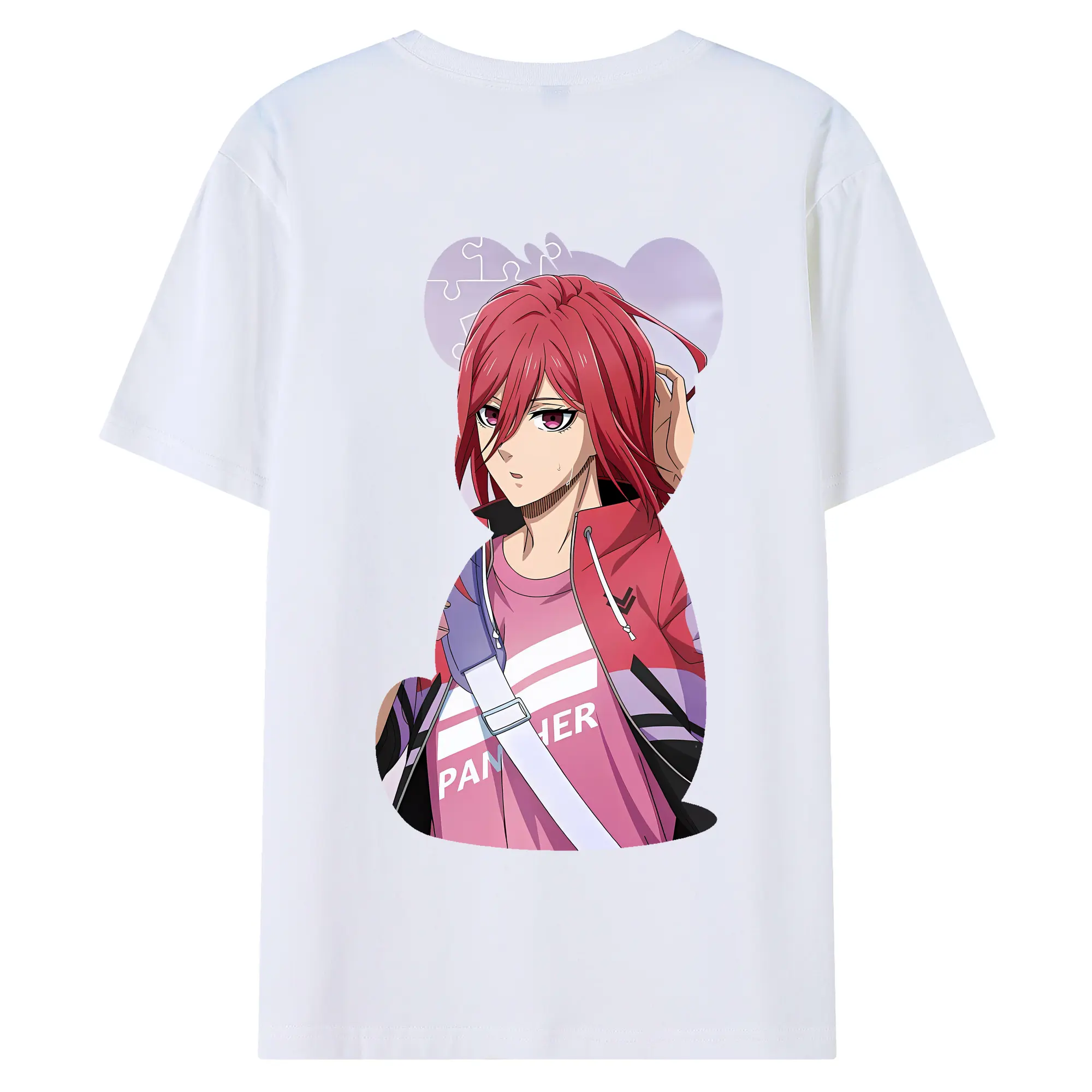 ブルーロック グッズ 千切 豹馬 - 綿100％ 半袖Tシャツ ・ バックプリント ・ 快適 通気性 ・ 日常使い 散歩 スポーツ用