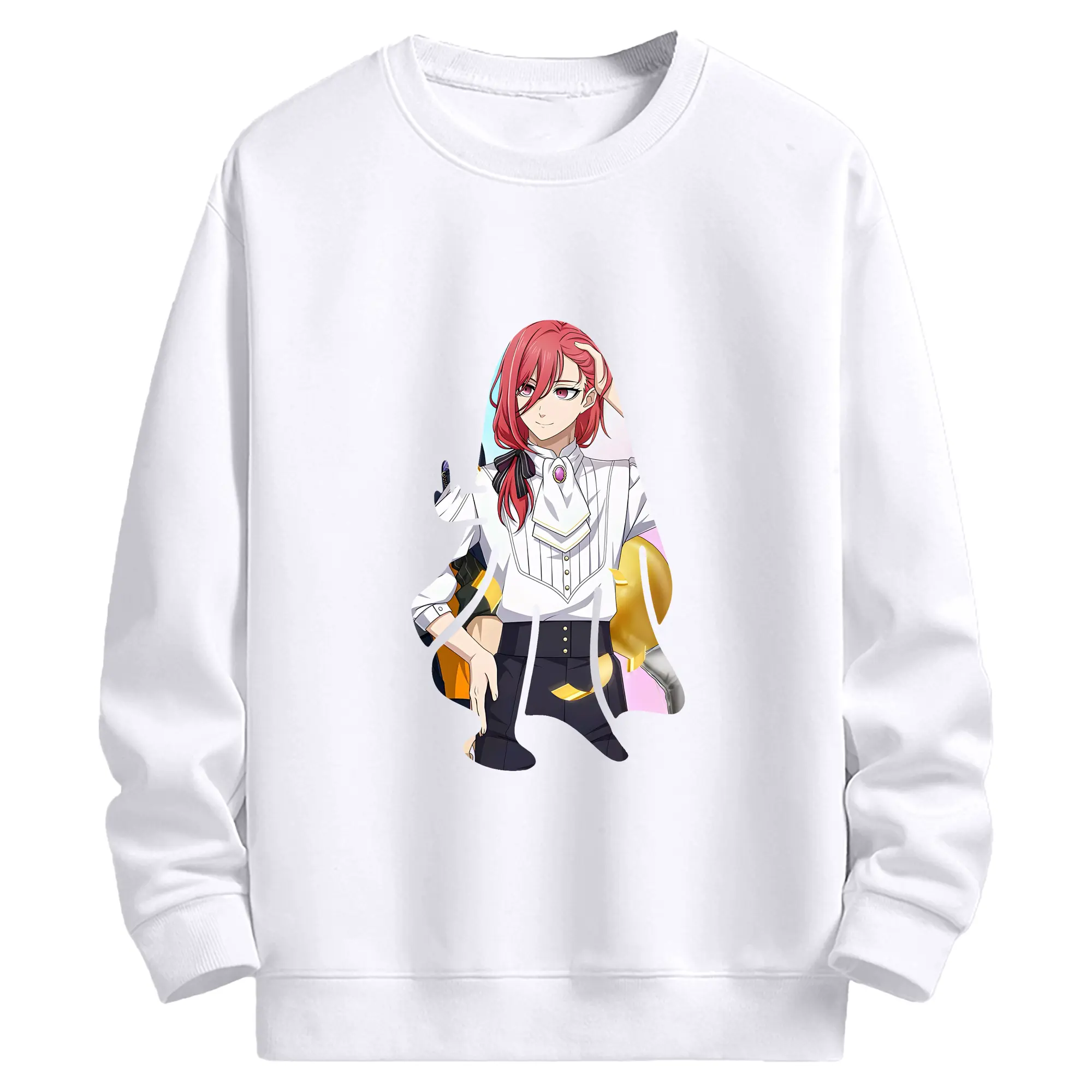 ブルーロック グッズ 千切 豹馬 - 高品質 クルーネック スウェット ・ コットン59％ ポリエステル41％ ・ ユニセックス 長袖 トレーナー ・ カジュアル デイリー スポーツ 散歩用