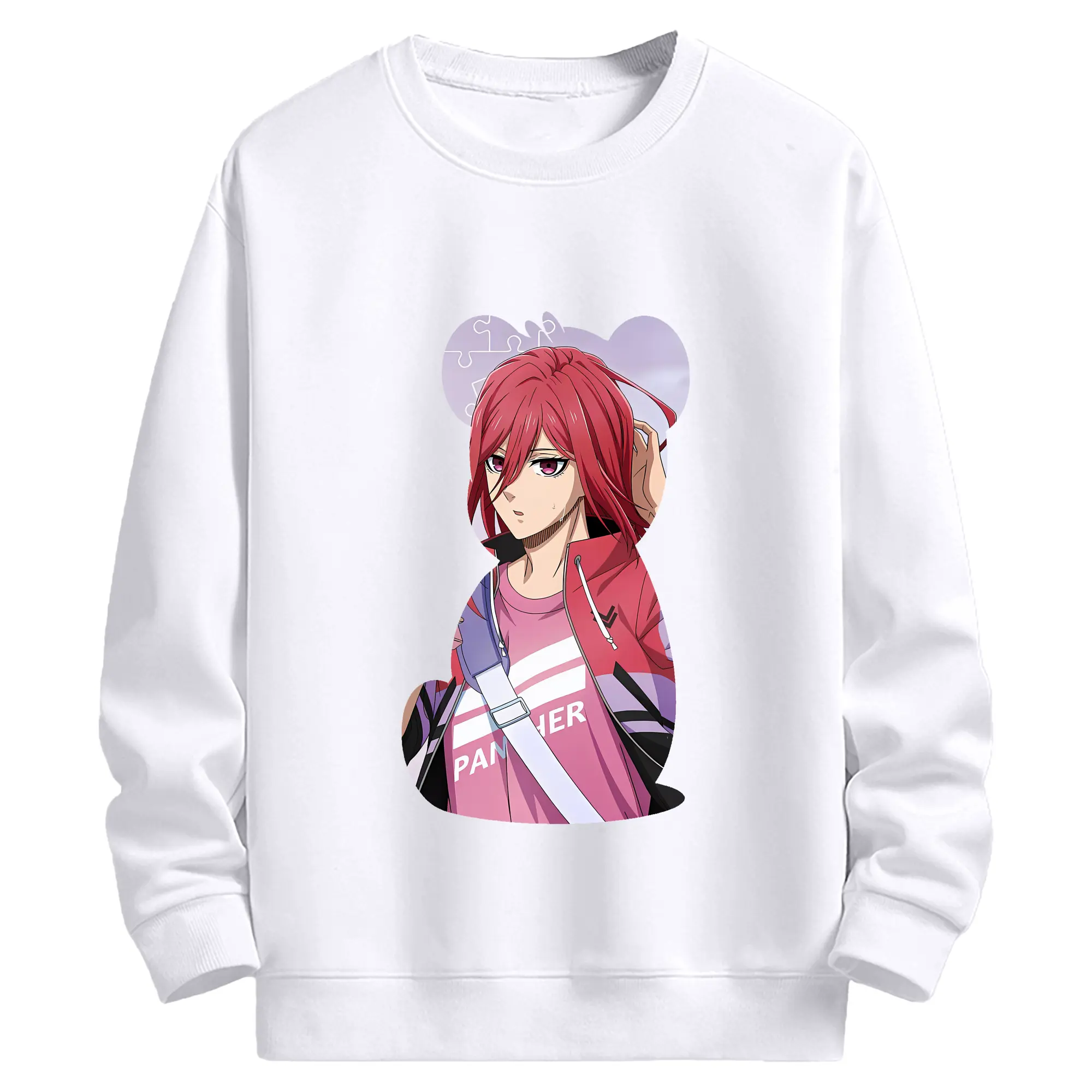 ブルーロック グッズ 千切 豹馬 - 高品質 クルーネック スウェット ・ コットン59％ ポリエステル41％ ・ ユニセックス 長袖 トレーナー ・ カジュアル デイリー スポーツ 散歩用