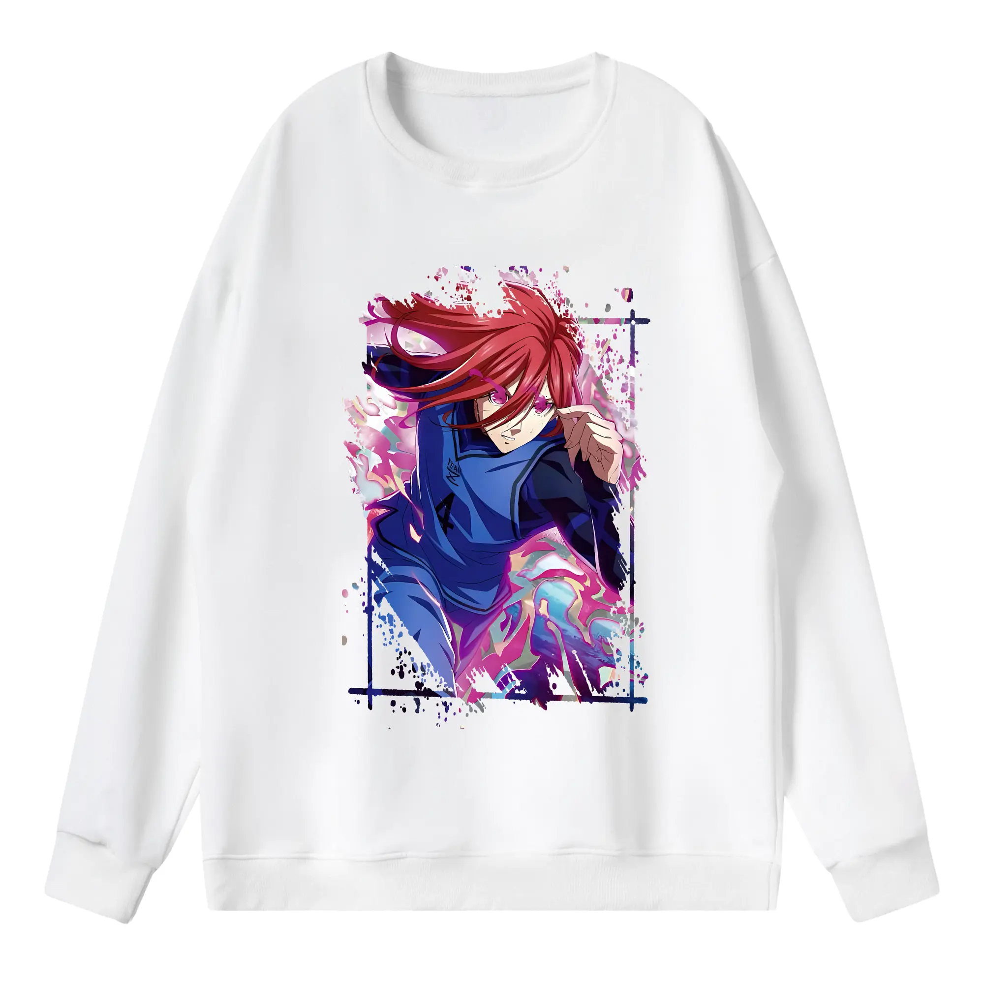 ブルーロック グッズ 千切 豹馬 - 薄手 クルーネック スウェット 裏毛260g · ポリエステル 春秋向け カジュアル 男女兼用 · トレーナー デイリー スポーツ 散歩に最適