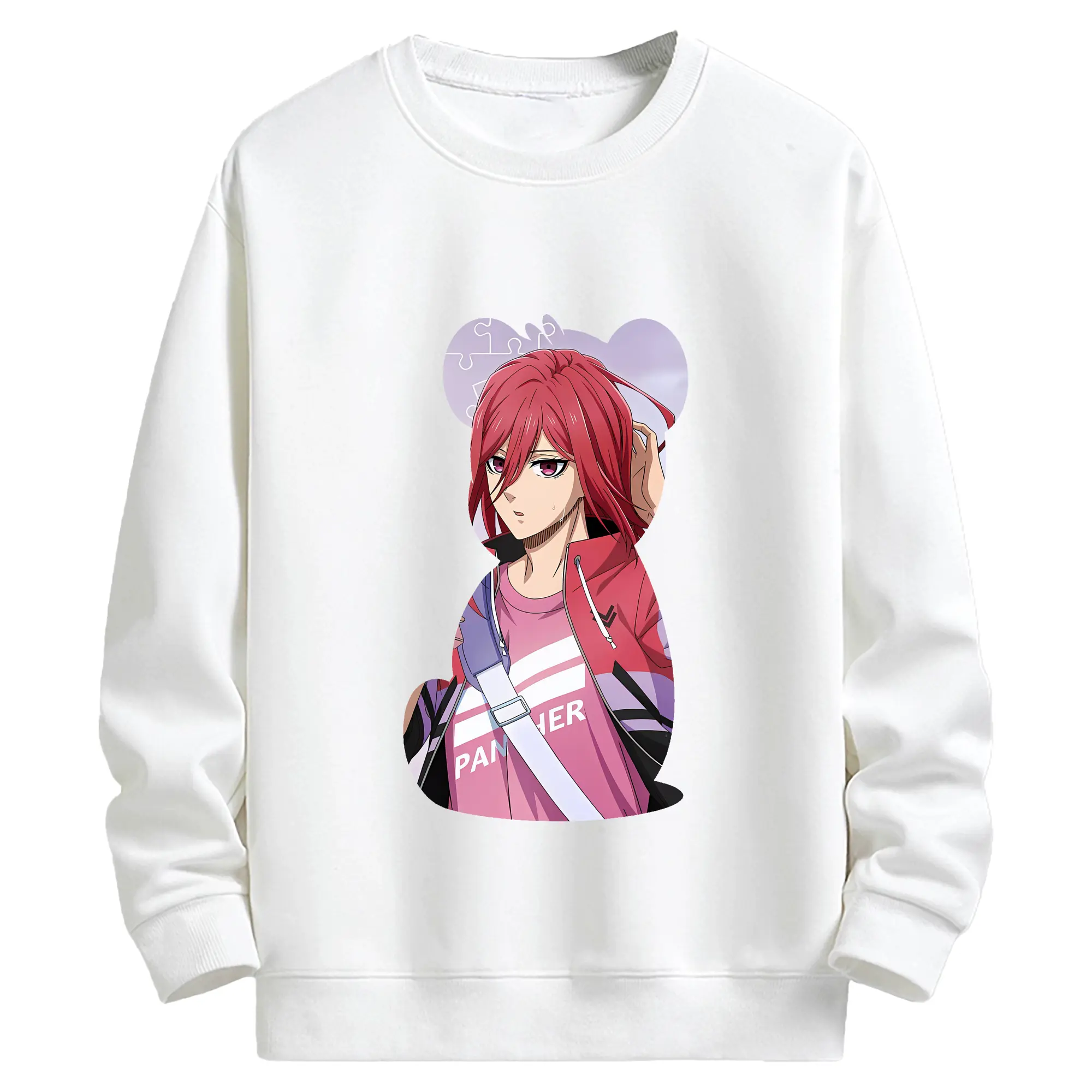 ブルーロック グッズ 千切 豹馬 - キッズ クルーネックスウェットシャツ ・ フロントプリント ・ 綿80％ ポリエステル20％ ・ 快適 通学 スポーツ 日常使い お散歩用