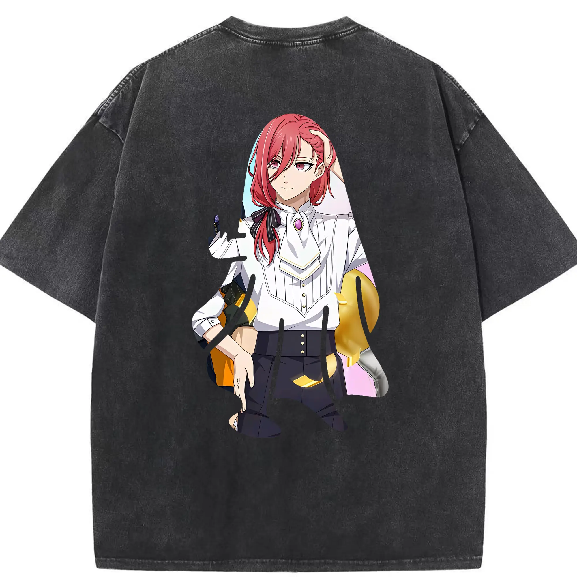 ブルーロック グッズ 千切 豹馬 - 綿100％ ヴィンテージ風 半袖Tシャツ ・ 背面プリント ・ 柔らか肌触り ・ 通気性 快適 ・ スポーツ カジュアル 外出用