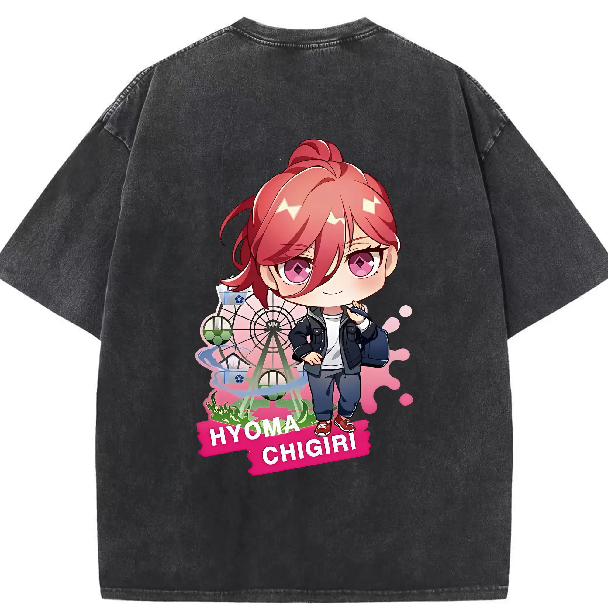 ブルーロック グッズ 千切 豹馬 - 綿100％ ヴィンテージ風 半袖Tシャツ ・ 背面プリント ・ 柔らか肌触り ・ 通気性 快適 ・ スポーツ カジュアル 外出用