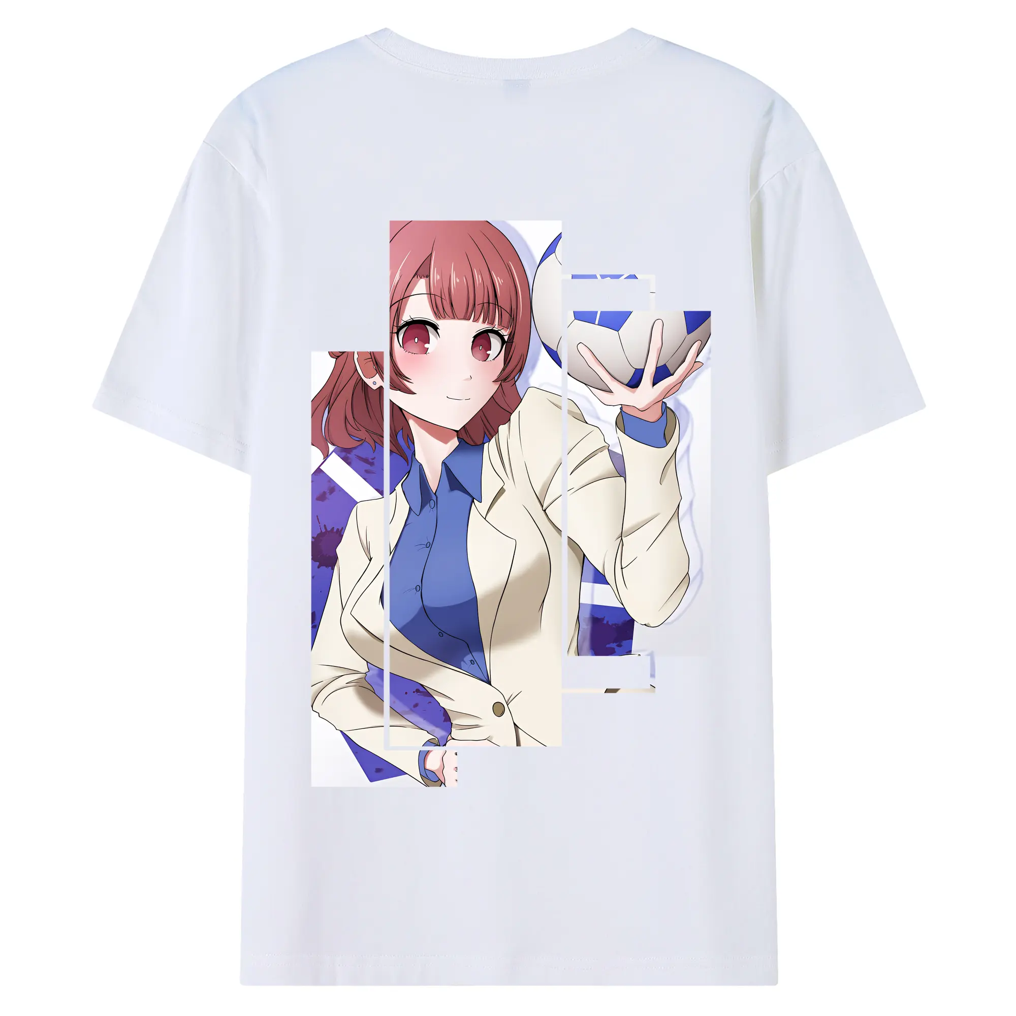 ブルーロック グッズ 帝襟 安里 - 綿100％ 半袖Tシャツ ・ バックプリント ・ 快適 通気性 ・ 日常使い 散歩 スポーツ用