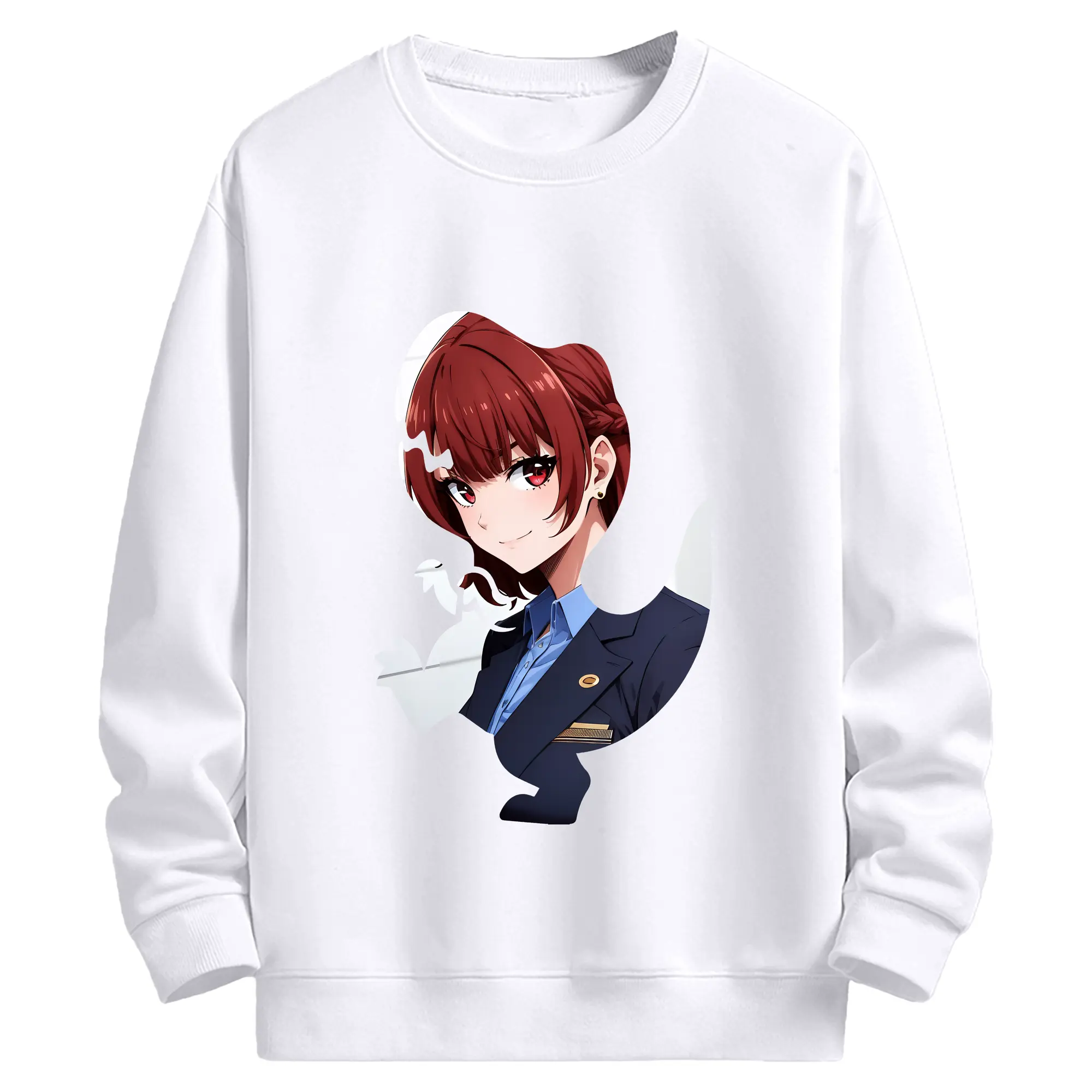 ブルーロック グッズ 帝襟 安里 - 高品質 クルーネック スウェット ・ コットン59％ ポリエステル41％ ・ ユニセックス 長袖 トレーナー ・ カジュアル デイリー スポーツ 散歩用