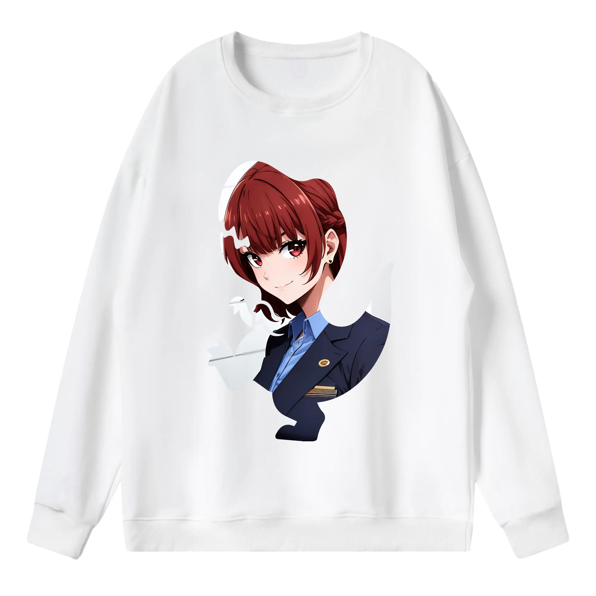 ブルーロック グッズ 帝襟 安里 - 薄手 クルーネック スウェット 裏毛260g · ポリエステル 春秋向け カジュアル 男女兼用 · トレーナー デイリー スポーツ 散歩に最適