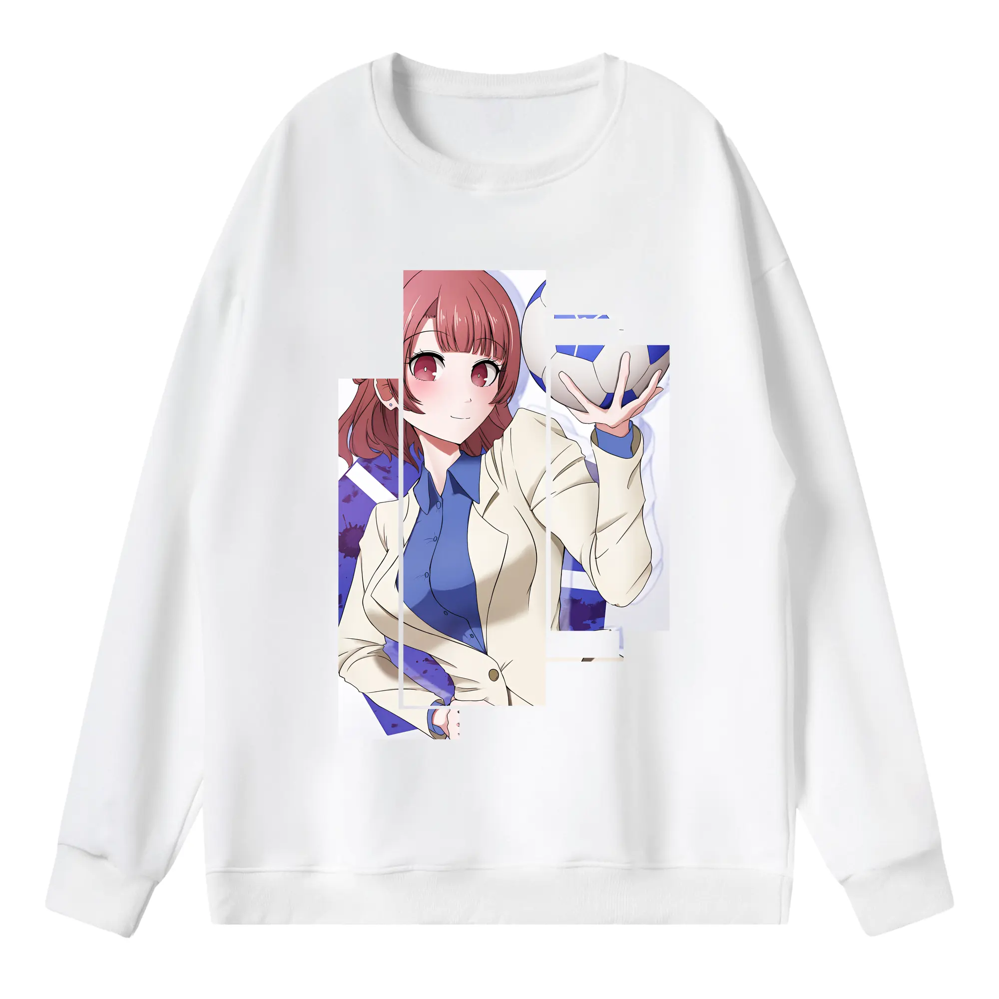 ブルーロック グッズ 帝襟 安里 - 薄手 クルーネック スウェット 裏毛260g · ポリエステル 春秋向け カジュアル 男女兼用 · トレーナー デイリー スポーツ 散歩に最適