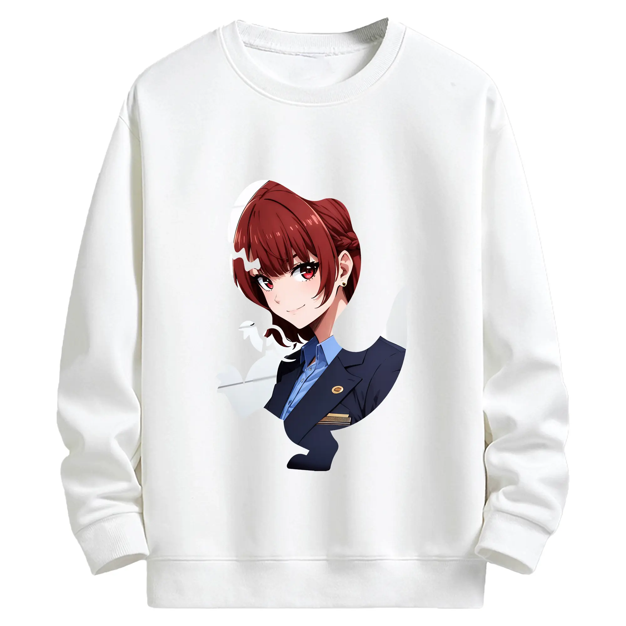 ブルーロック グッズ 帝襟 安里 - キッズ クルーネックスウェットシャツ ・ フロントプリント ・ 綿80％ ポリエステル20％ ・ 快適 通学 スポーツ 日常使い お散歩用