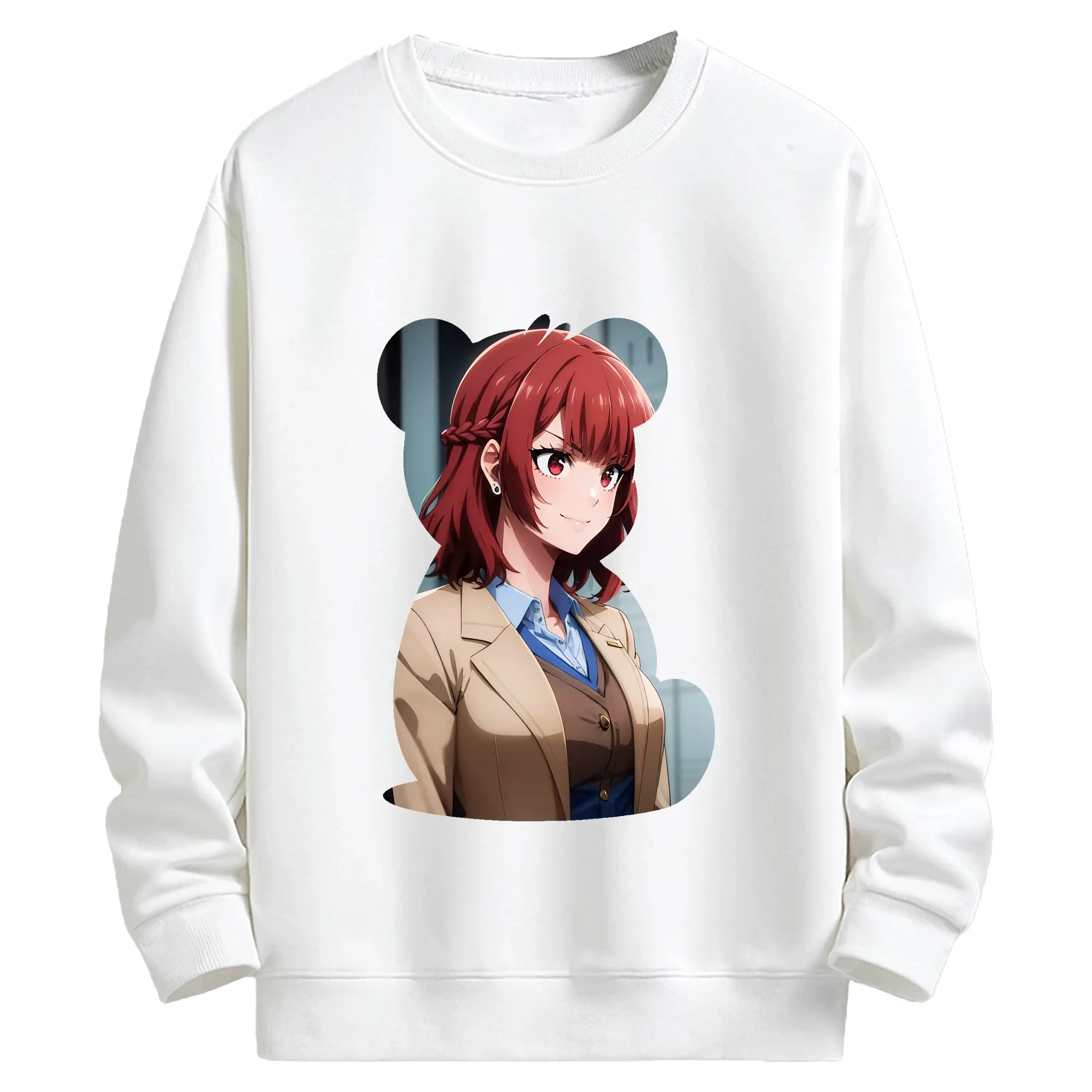 ブルーロック グッズ 帝襟 安里 - キッズ クルーネックスウェットシャツ ・ フロントプリント ・ 綿80％ ポリエステル20％ ・ 快適 通学 スポーツ 日常使い お散歩用