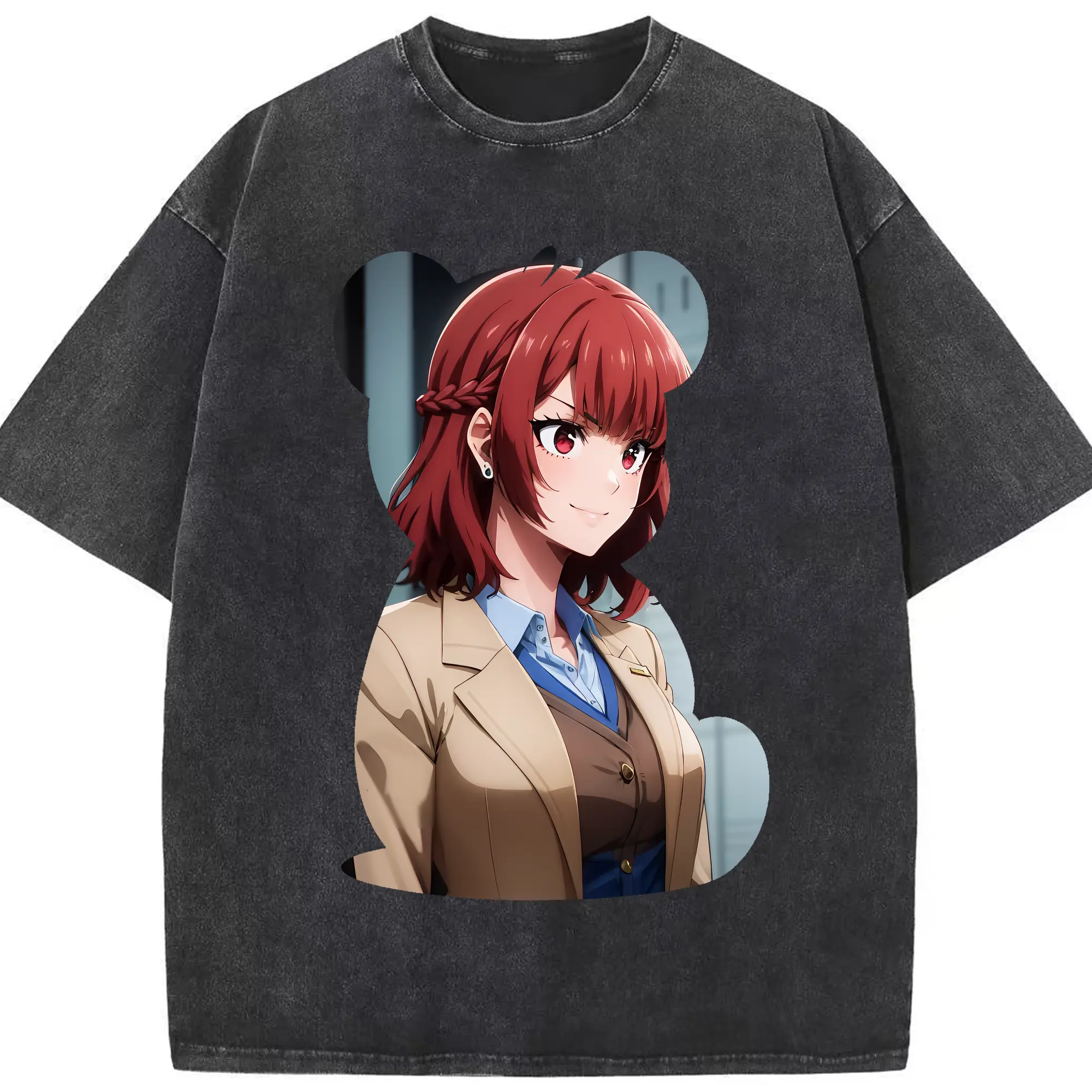 ブルーロック グッズ 帝襟 安里 - 綿100％ ヴィンテージ風 半袖Tシャツ ・ フロントプリント ・ 柔らか肌触り ・ 通気性 快適 ・ スポーツ カジュアル 外出用