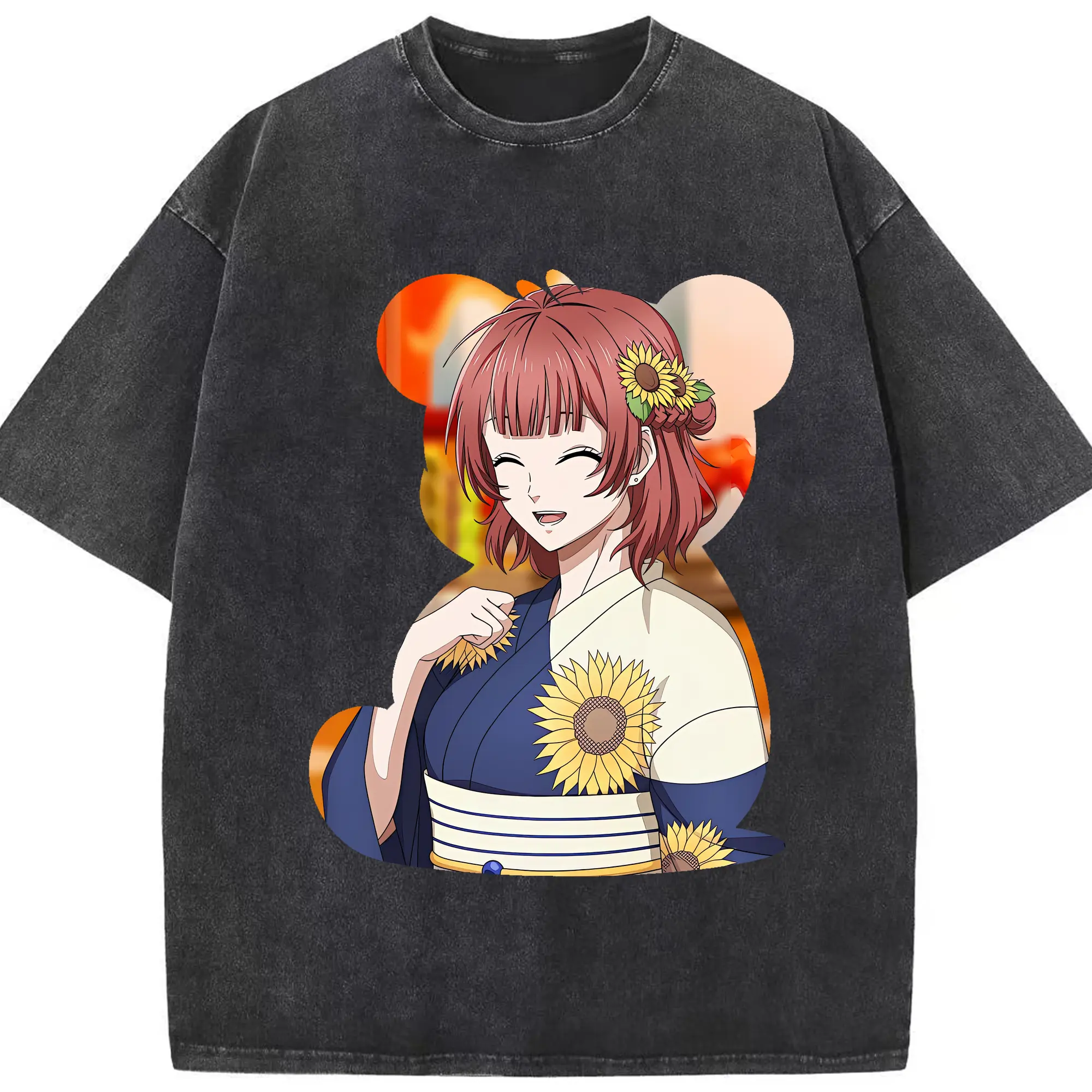 ブルーロック グッズ 帝襟 安里 - 綿100％ ヴィンテージ風 半袖Tシャツ ・ フロントプリント ・ 柔らか肌触り ・ 通気性 快適 ・ スポーツ カジュアル 外出用
