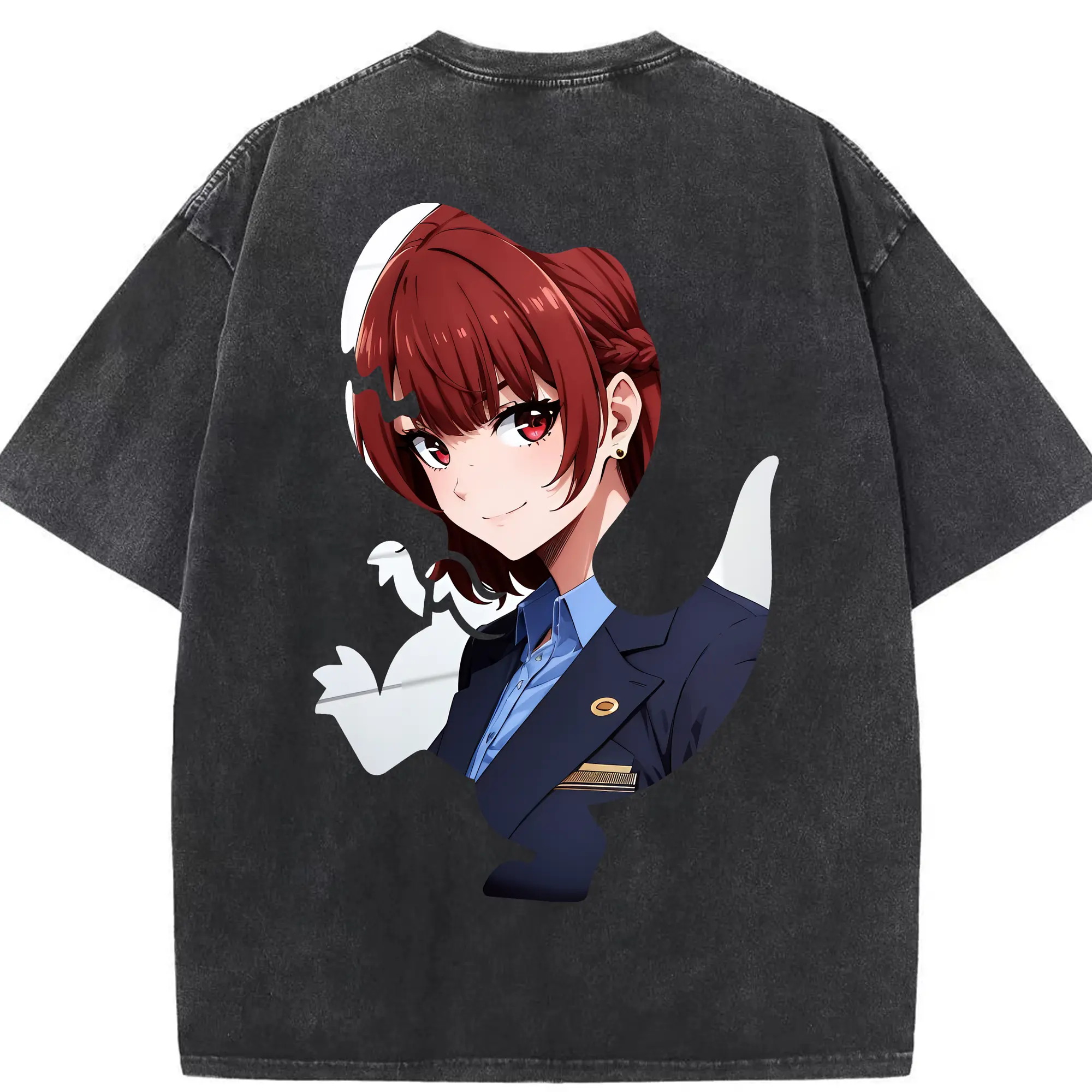 ブルーロック グッズ 帝襟 安里 - 綿100％ ヴィンテージ風 半袖Tシャツ ・ 背面プリント ・ 柔らか肌触り ・ 通気性 快適 ・ スポーツ カジュアル 外出用