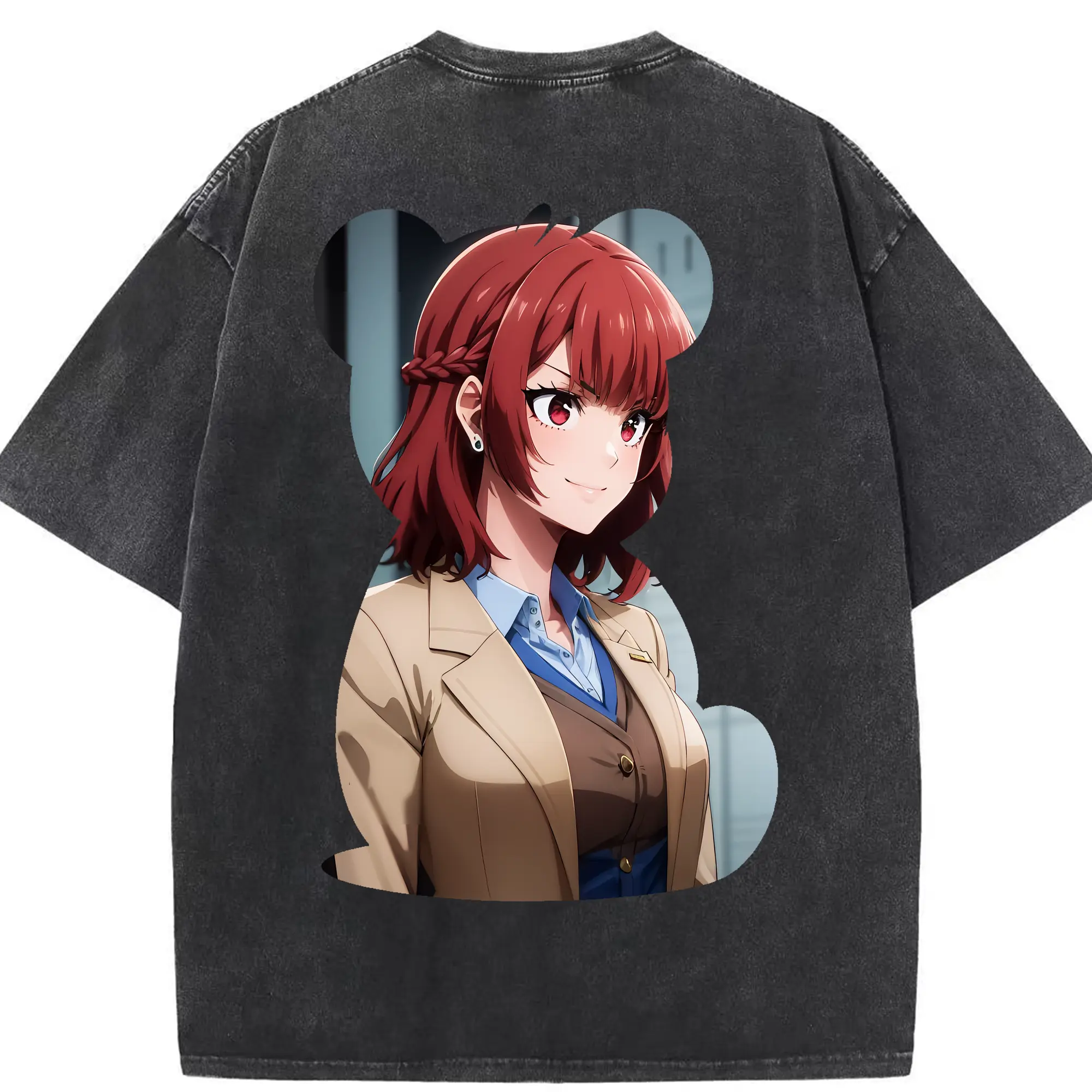 ブルーロック グッズ 帝襟 安里 - 綿100％ ヴィンテージ風 半袖Tシャツ ・ 背面プリント ・ 柔らか肌触り ・ 通気性 快適 ・ スポーツ カジュアル 外出用