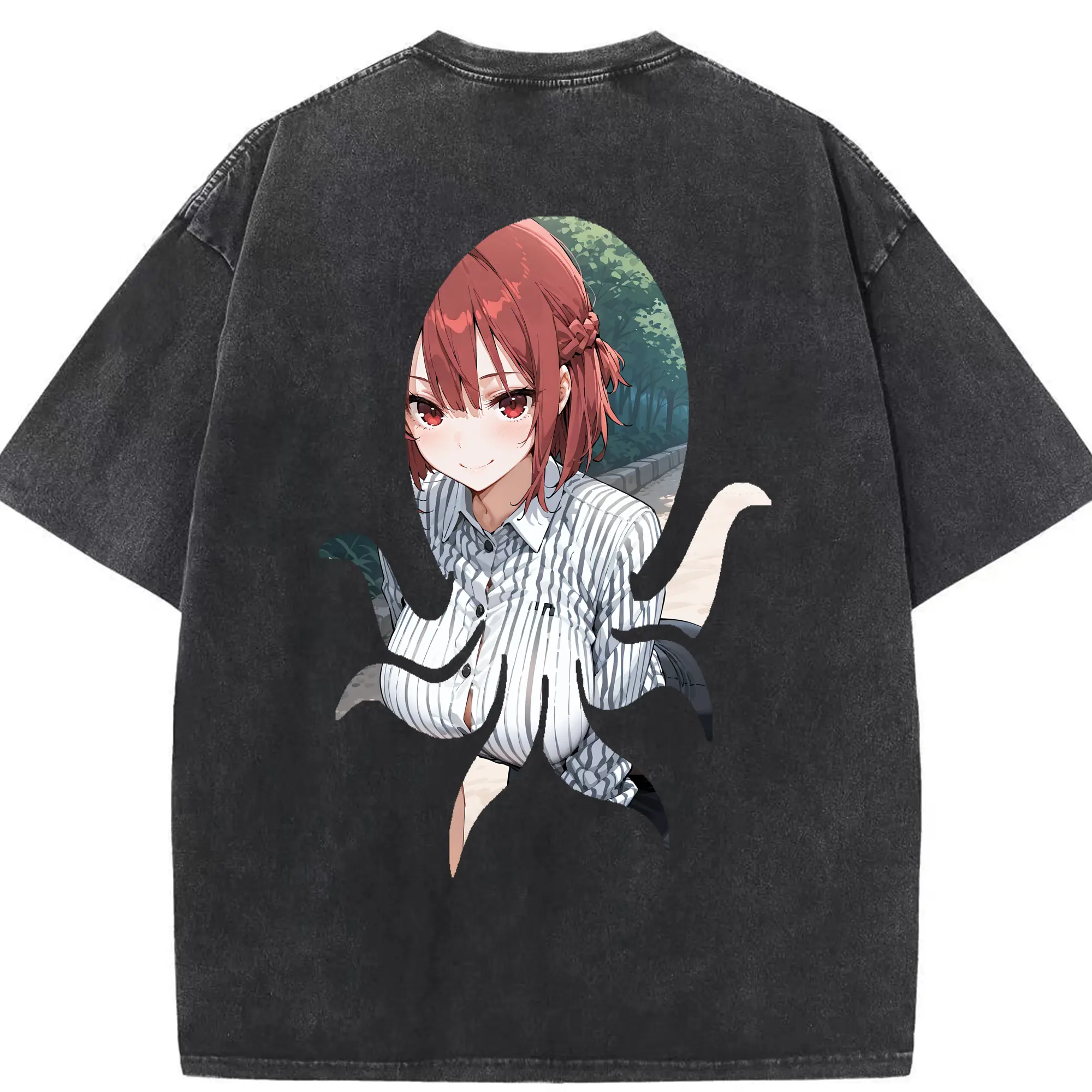 ブルーロック グッズ 帝襟 安里 - 綿100％ ヴィンテージ風 半袖Tシャツ ・ 背面プリント ・ 柔らか肌触り ・ 通気性 快適 ・ スポーツ カジュアル 外出用