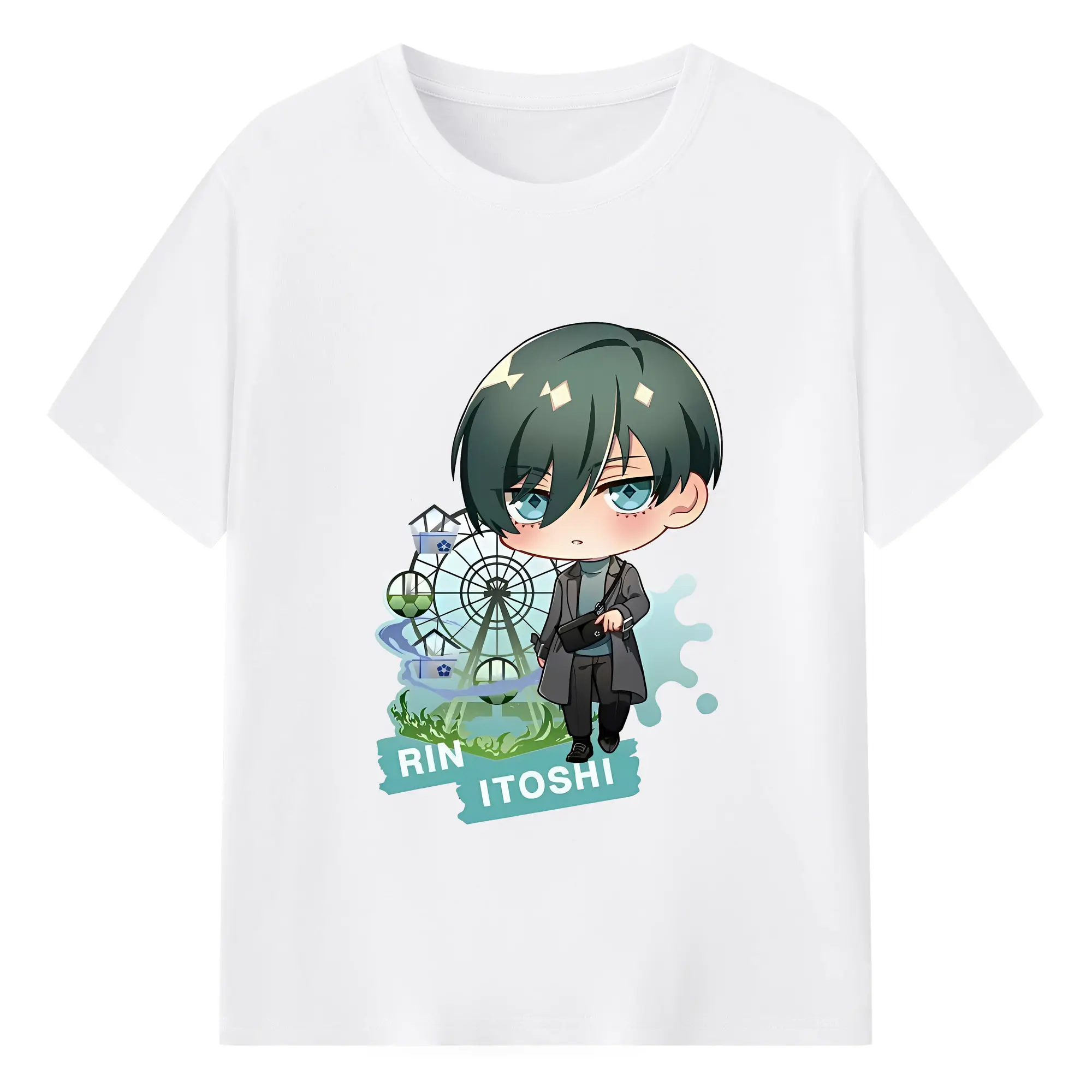 ブルーロック グッズ 糸師凛 - 綿100％ 半袖Tシャツ ・ フロントプリント ・ 快適 通気性 ・ 日常使い 散歩 スポーツ用