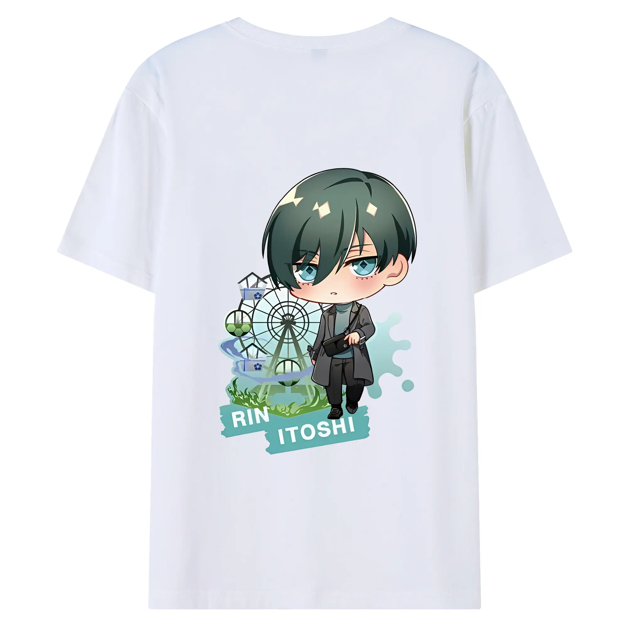 ブルーロック グッズ 糸師凛 - 綿100％ 半袖Tシャツ ・ バックプリント ・ 快適 通気性 ・ 日常使い 散歩 スポーツ用