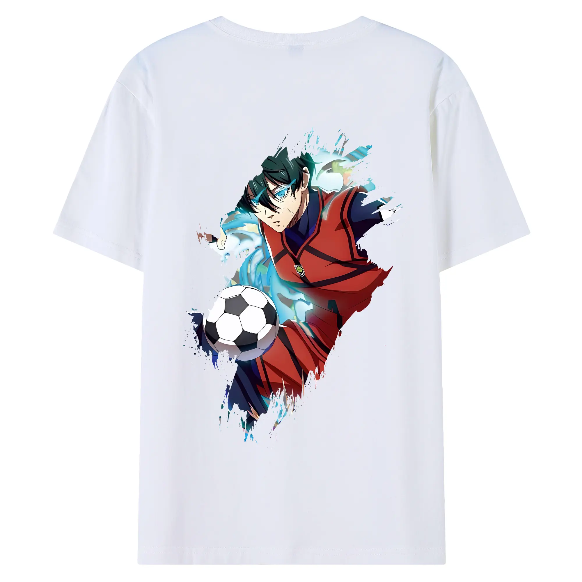 ブルーロック グッズ 糸師凛 - 綿100％ 半袖Tシャツ ・ バックプリント ・ 快適 通気性 ・ 日常使い 散歩 スポーツ用