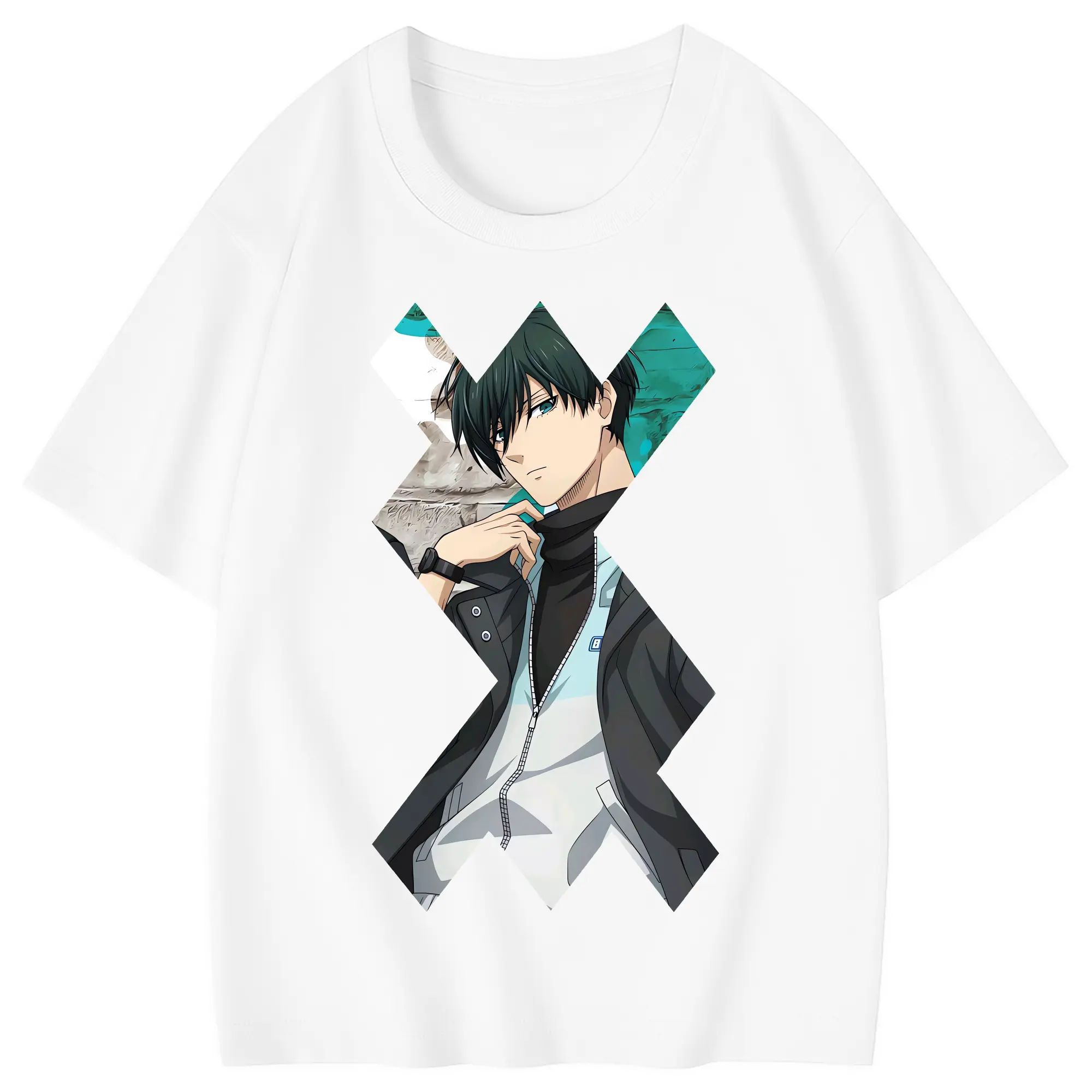 ブルーロック グッズ 糸師凛 - 綿100％ キッズTシャツ ・ フロントプリント ・ 快適 通気性 ・ スポーツ カジュアル 散歩用