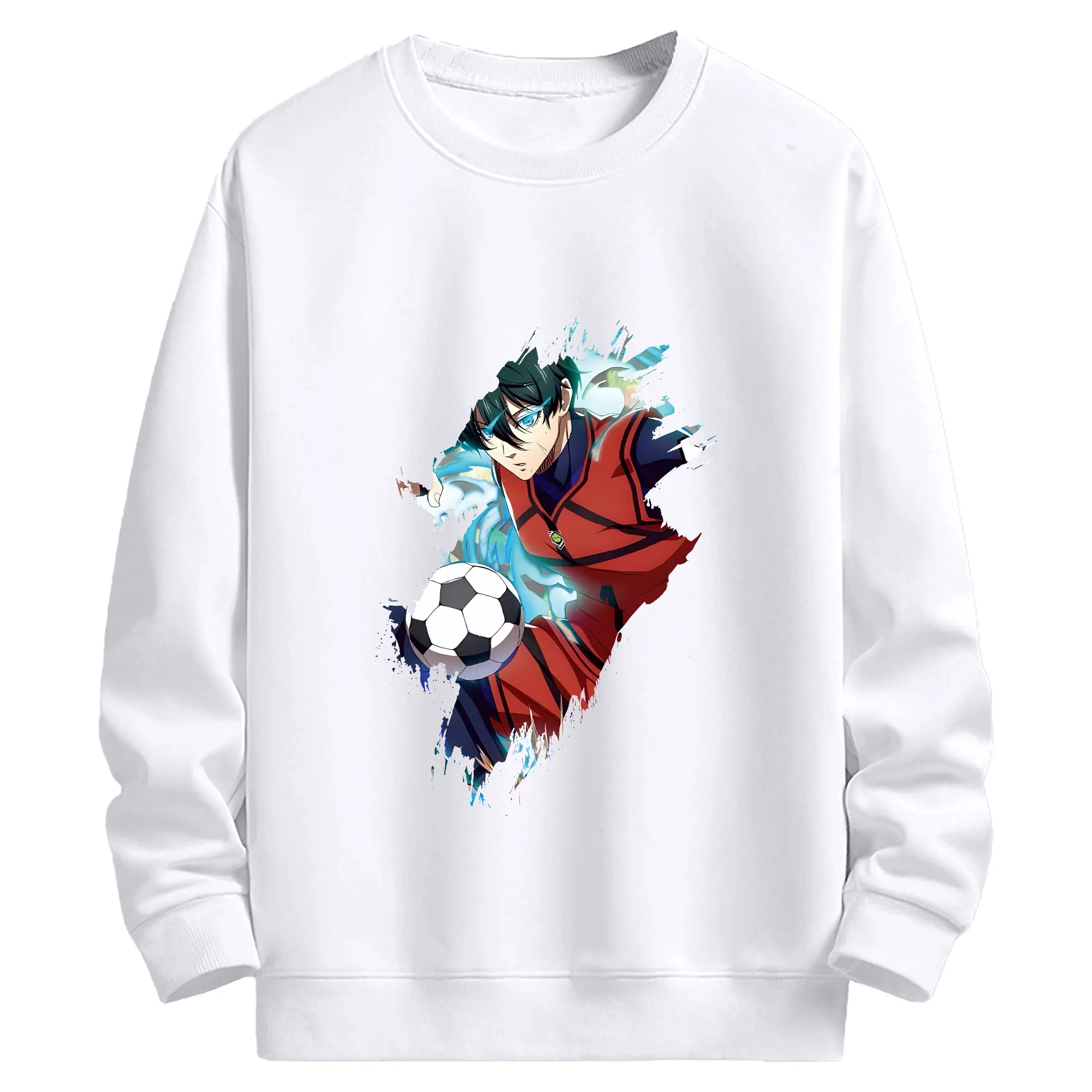 ブルーロック グッズ 糸師凛 - 高品質 クルーネック スウェット ・ コットン59％ ポリエステル41％ ・ ユニセックス 長袖 トレーナー ・ カジュアル デイリー スポーツ 散歩用