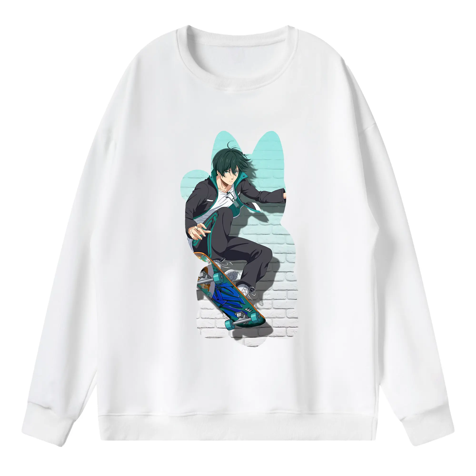 ブルーロック グッズ 糸師凛 - 薄手 クルーネック スウェット 裏毛260g · ポリエステル 春秋向け カジュアル 男女兼用 · トレーナー デイリー スポーツ 散歩に最適