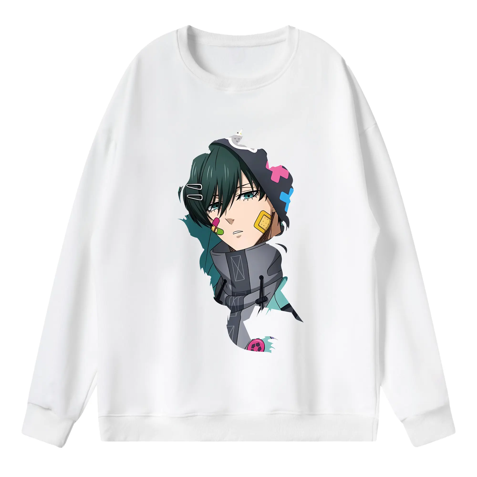 ブルーロック グッズ 糸師凛 - 薄手 クルーネック スウェット 裏毛260g · ポリエステル 春秋向け カジュアル 男女兼用 · トレーナー デイリー スポーツ 散歩に最適