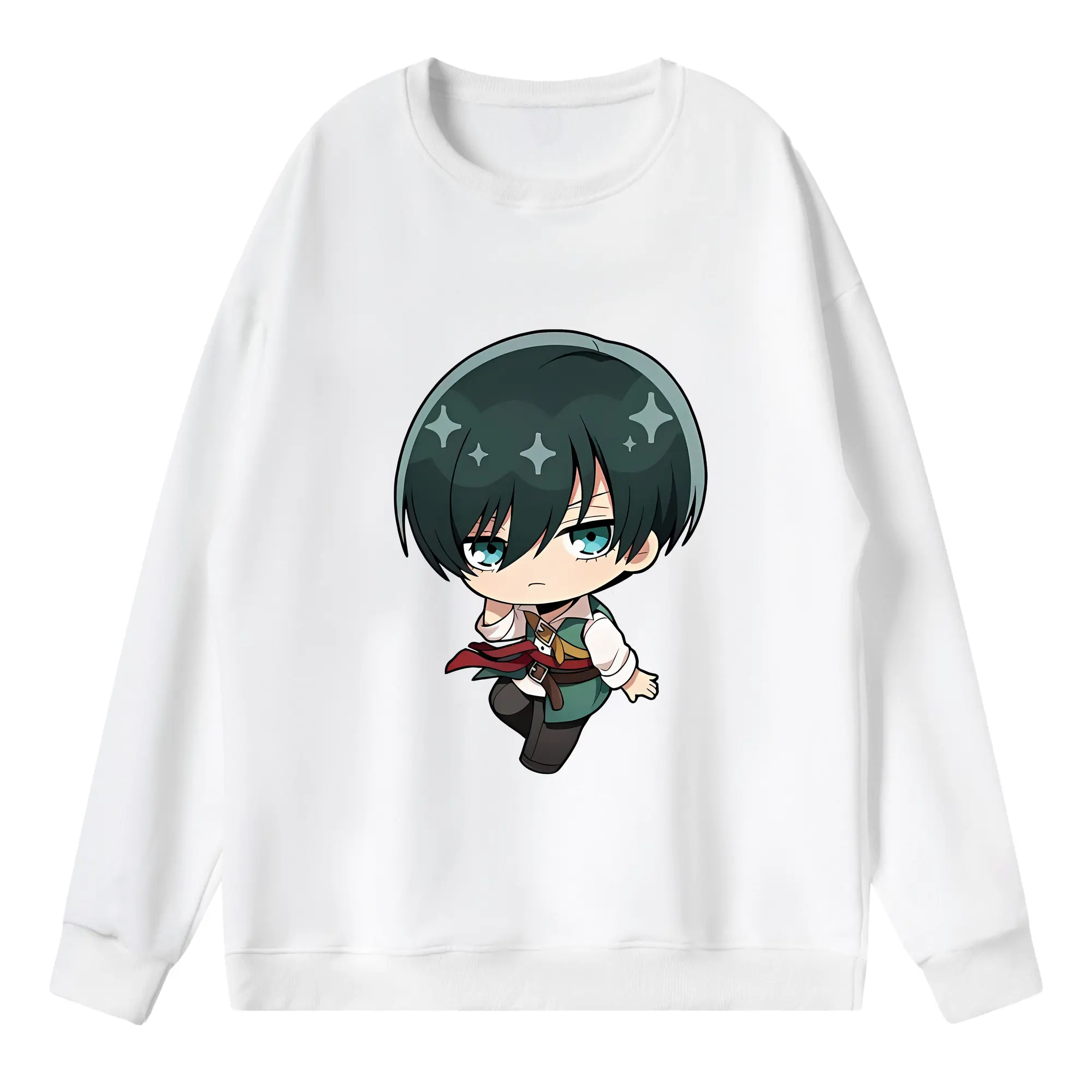 ブルーロック グッズ 糸師凛 - 薄手 クルーネック スウェット 裏毛260g · ポリエステル 春秋向け カジュアル 男女兼用 · トレーナー デイリー スポーツ 散歩に最適