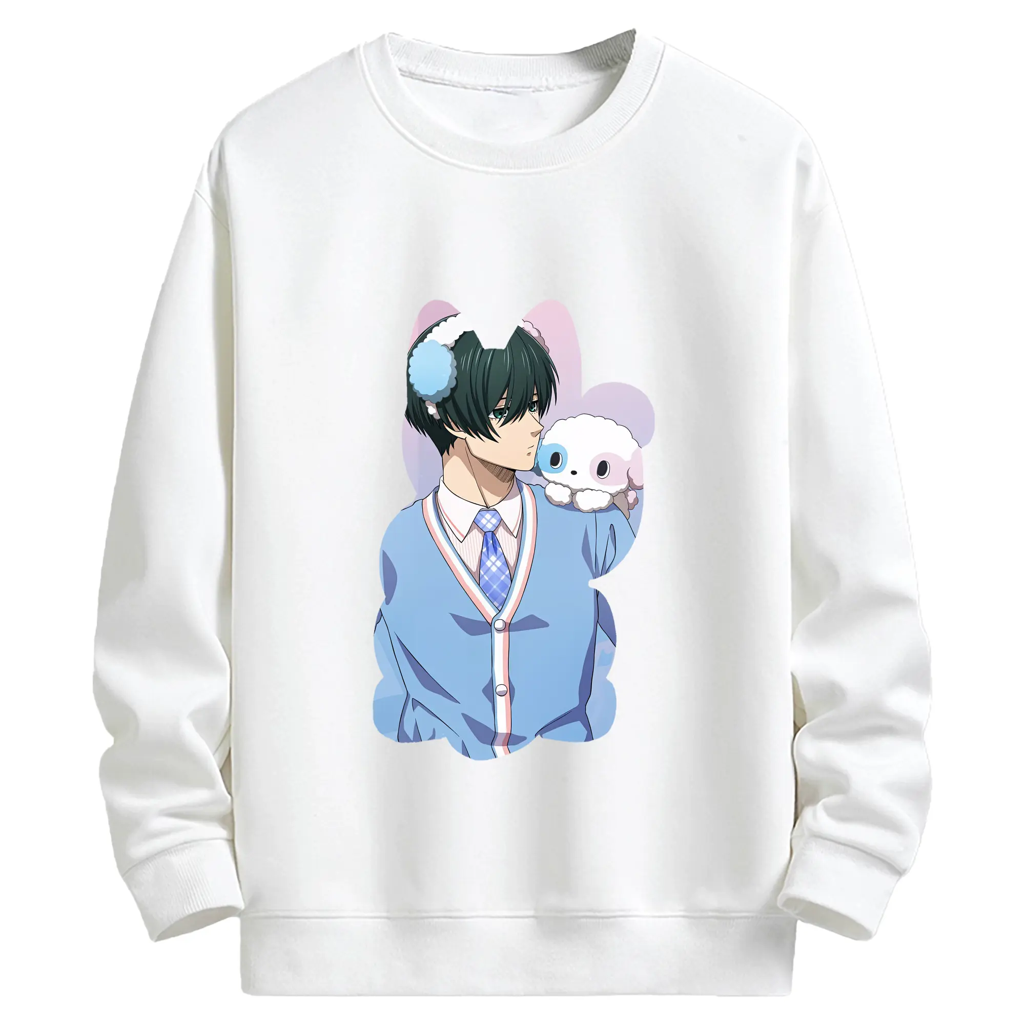 ブルーロック グッズ 糸師凛 - キッズ クルーネックスウェットシャツ ・ フロントプリント ・ 綿80％ ポリエステル20％ ・ 快適 通学 スポーツ 日常使い お散歩用