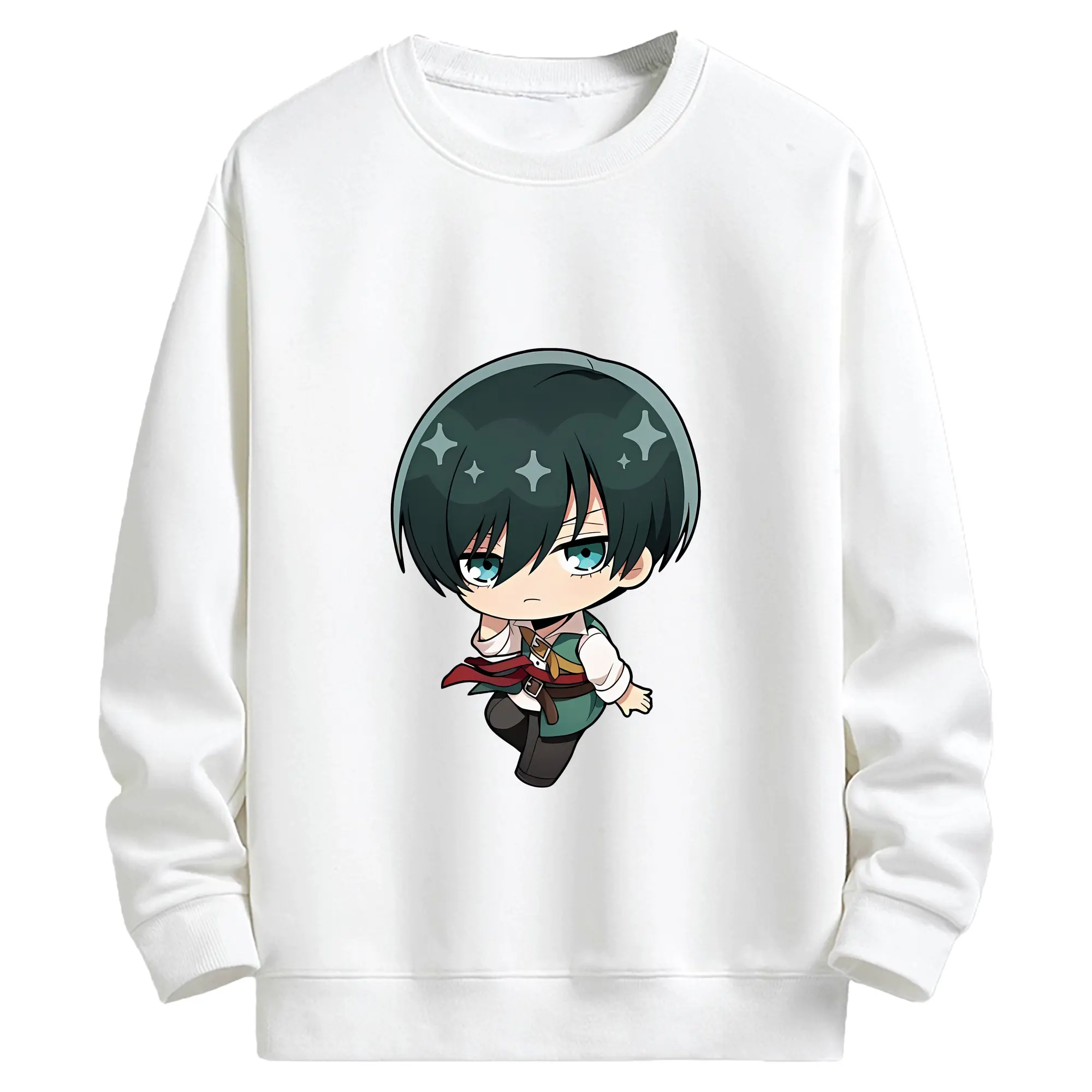 ブルーロック グッズ 糸師凛 - キッズ クルーネックスウェットシャツ ・ フロントプリント ・ 綿80％ ポリエステル20％ ・ 快適 通学 スポーツ 日常使い お散歩用