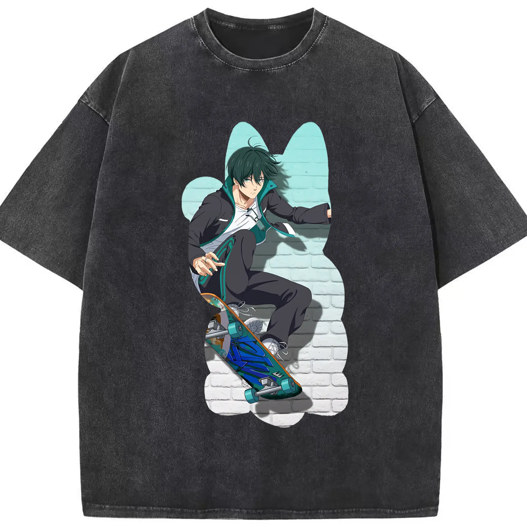 ブルーロック グッズ 糸師凛 - 綿100％ ヴィンテージ風 半袖Tシャツ ・ フロントプリント ・ 柔らか肌触り ・ 通気性 快適 ・ スポーツ カジュアル 外出用