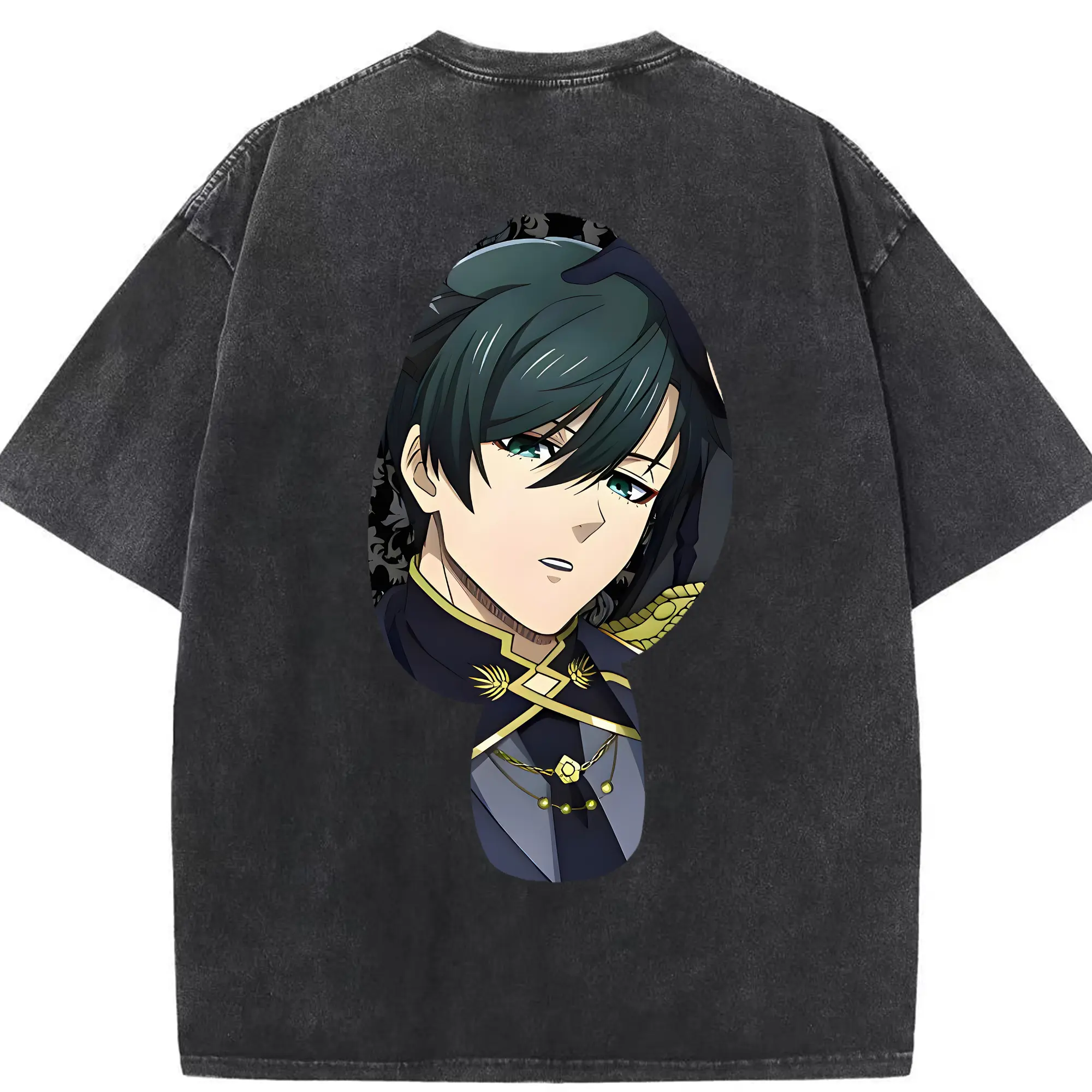 ブルーロック グッズ 糸師凛 - 綿100％ ヴィンテージ風 半袖Tシャツ ・ 背面プリント ・ 柔らか肌触り ・ 通気性 快適 ・ スポーツ カジュアル 外出用