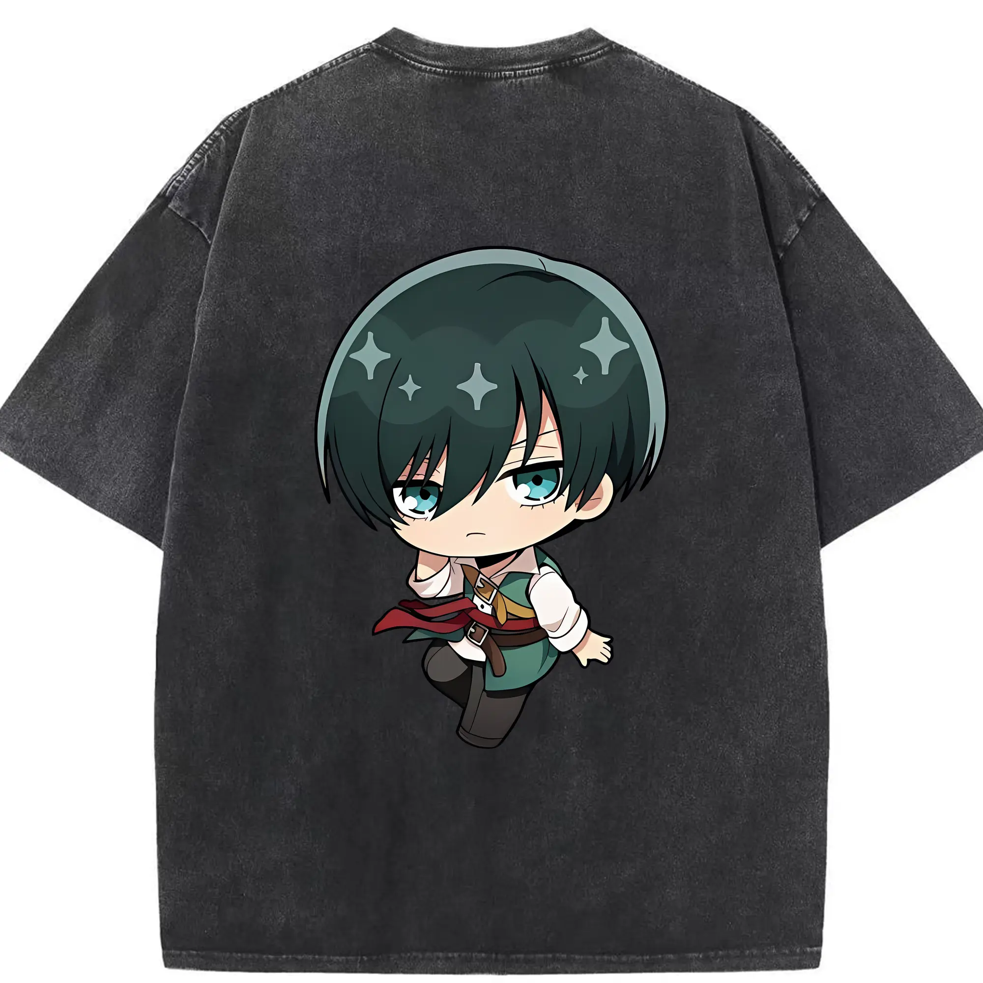 ブルーロック グッズ 糸師凛 - 綿100％ ヴィンテージ風 半袖Tシャツ ・ 背面プリント ・ 柔らか肌触り ・ 通気性 快適 ・ スポーツ カジュアル 外出用