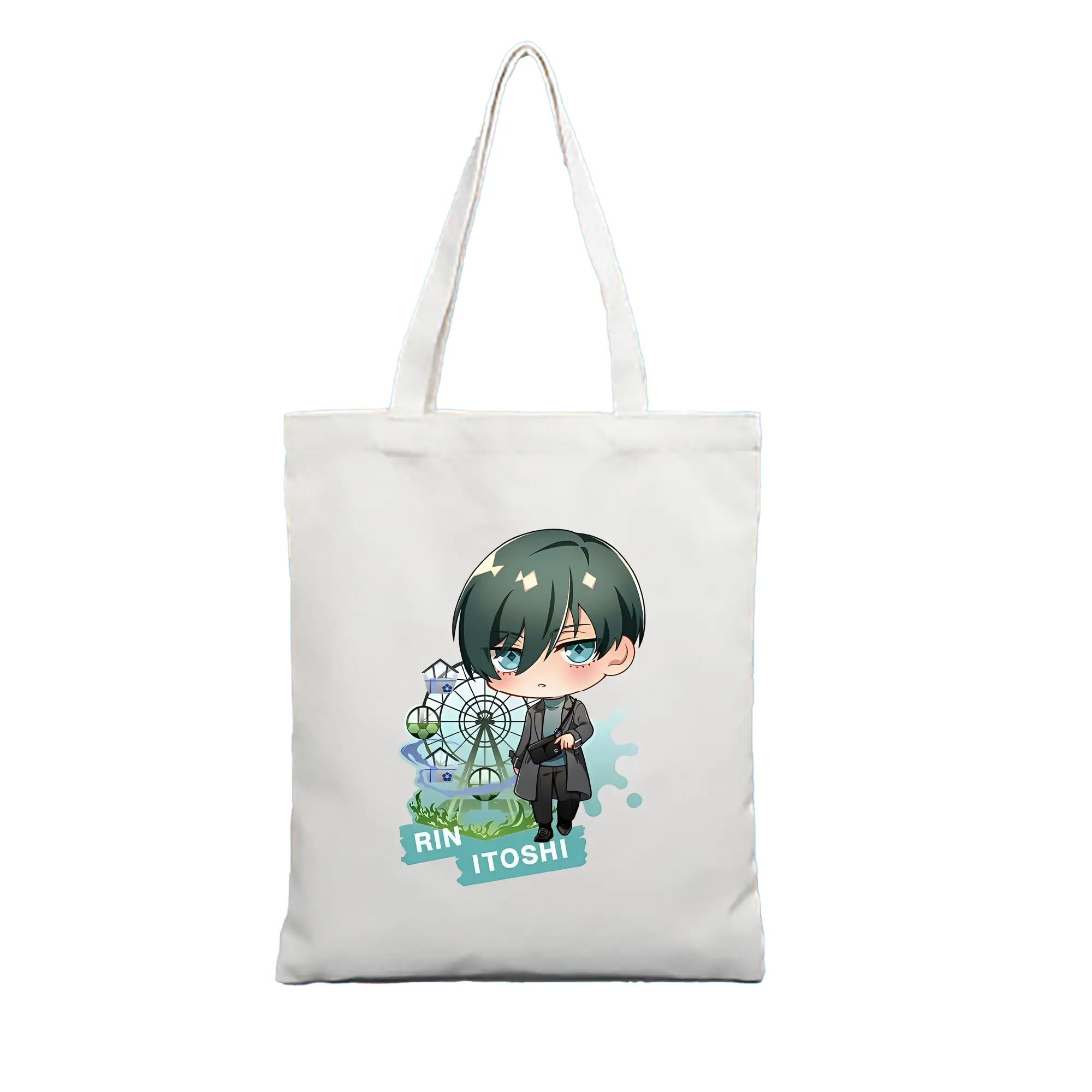 ブルーロック グッズ 糸師凛 - 縦型キャンバス手提げバッグ（トートバッグ） ・ キャンバス素材 ・ ショッピング用 ・ 軽量 丈夫 お手入れ簡単