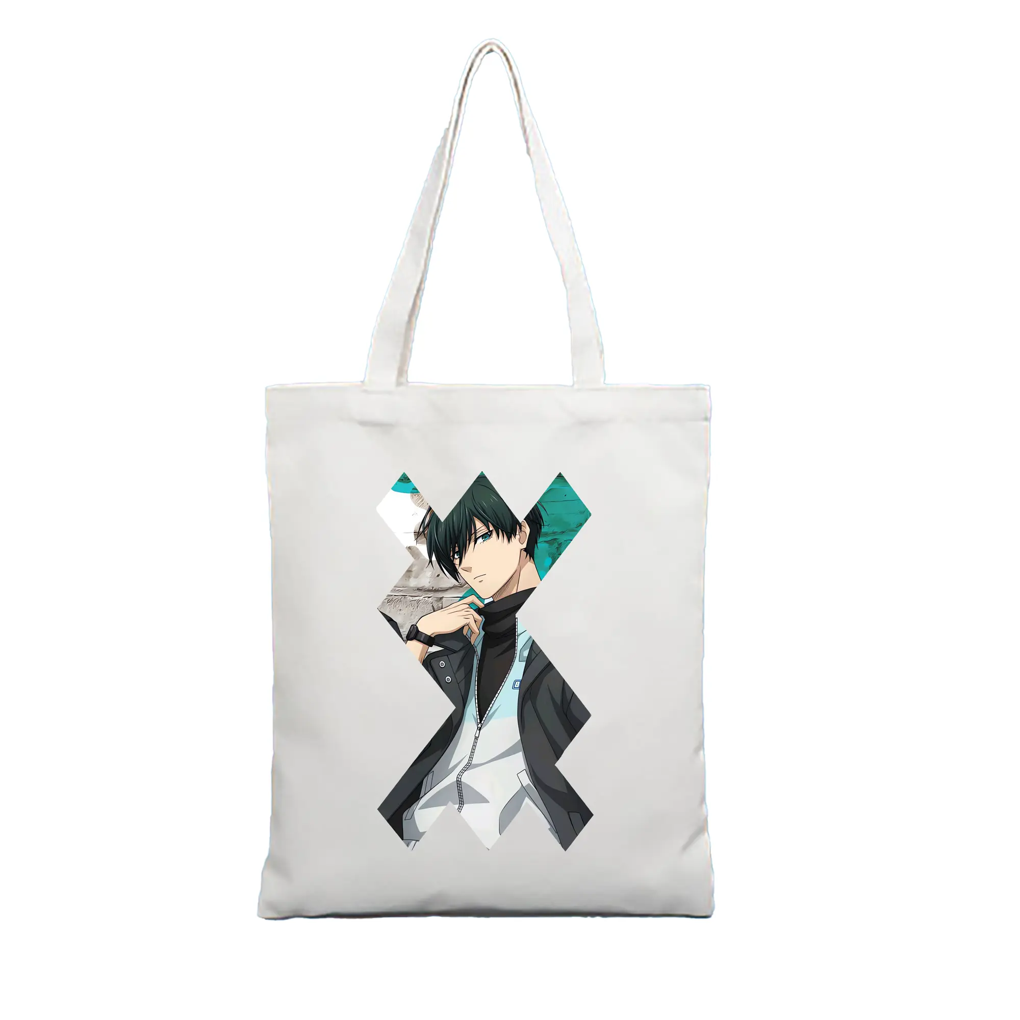 ブルーロック グッズ 糸師凛 - 縦型キャンバス手提げバッグ（トートバッグ） ・ キャンバス素材 ・ ショッピング用 ・ 軽量 丈夫 お手入れ簡単