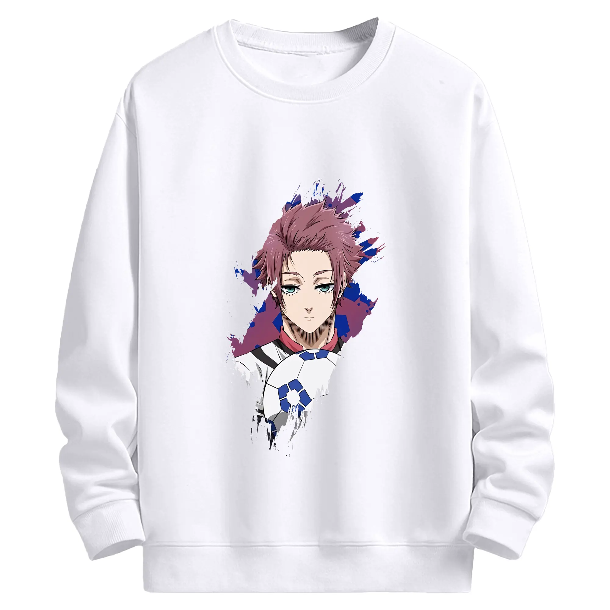 ブルーロック グッズ 糸師冴 - 高品質 クルーネック スウェット ・ コットン59％ ポリエステル41％ ・ ユニセックス 長袖 トレーナー ・ カジュアル デイリー スポーツ 散歩用
