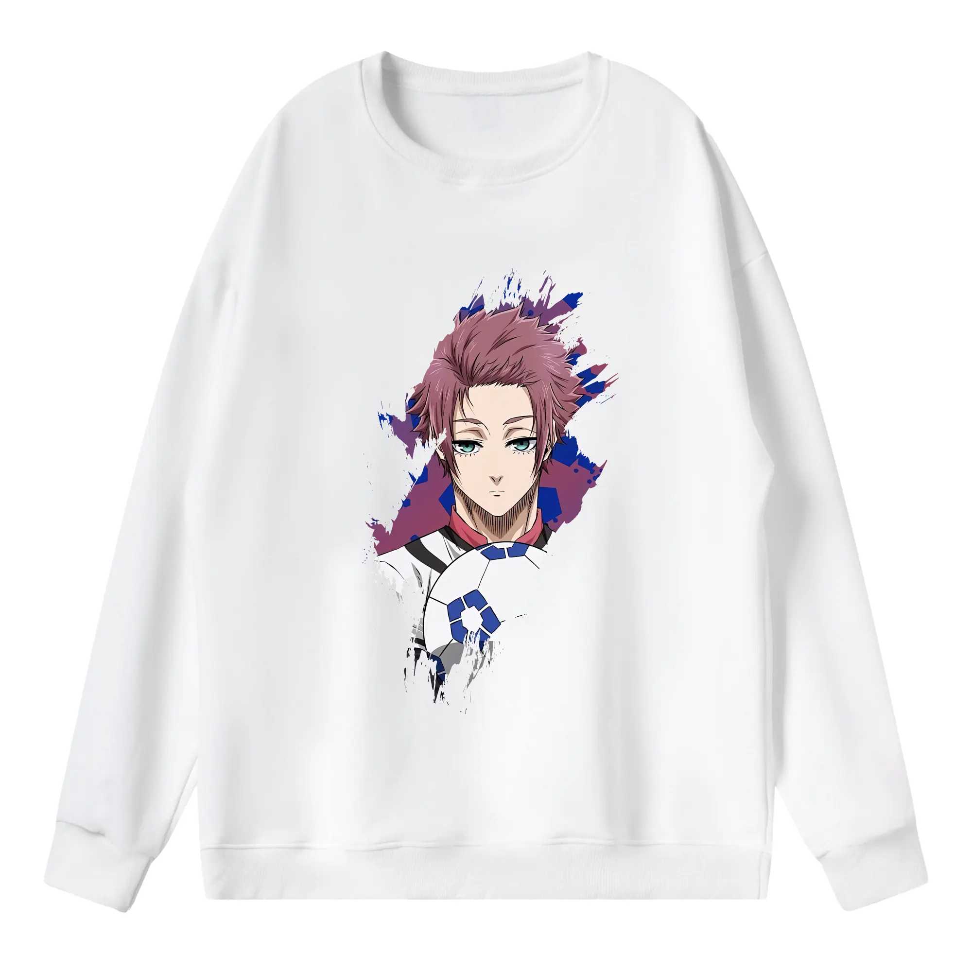 ブルーロック グッズ 糸師冴 - 薄手 クルーネック スウェット 裏毛260g · ポリエステル 春秋向け カジュアル 男女兼用 · トレーナー デイリー スポーツ 散歩に最適