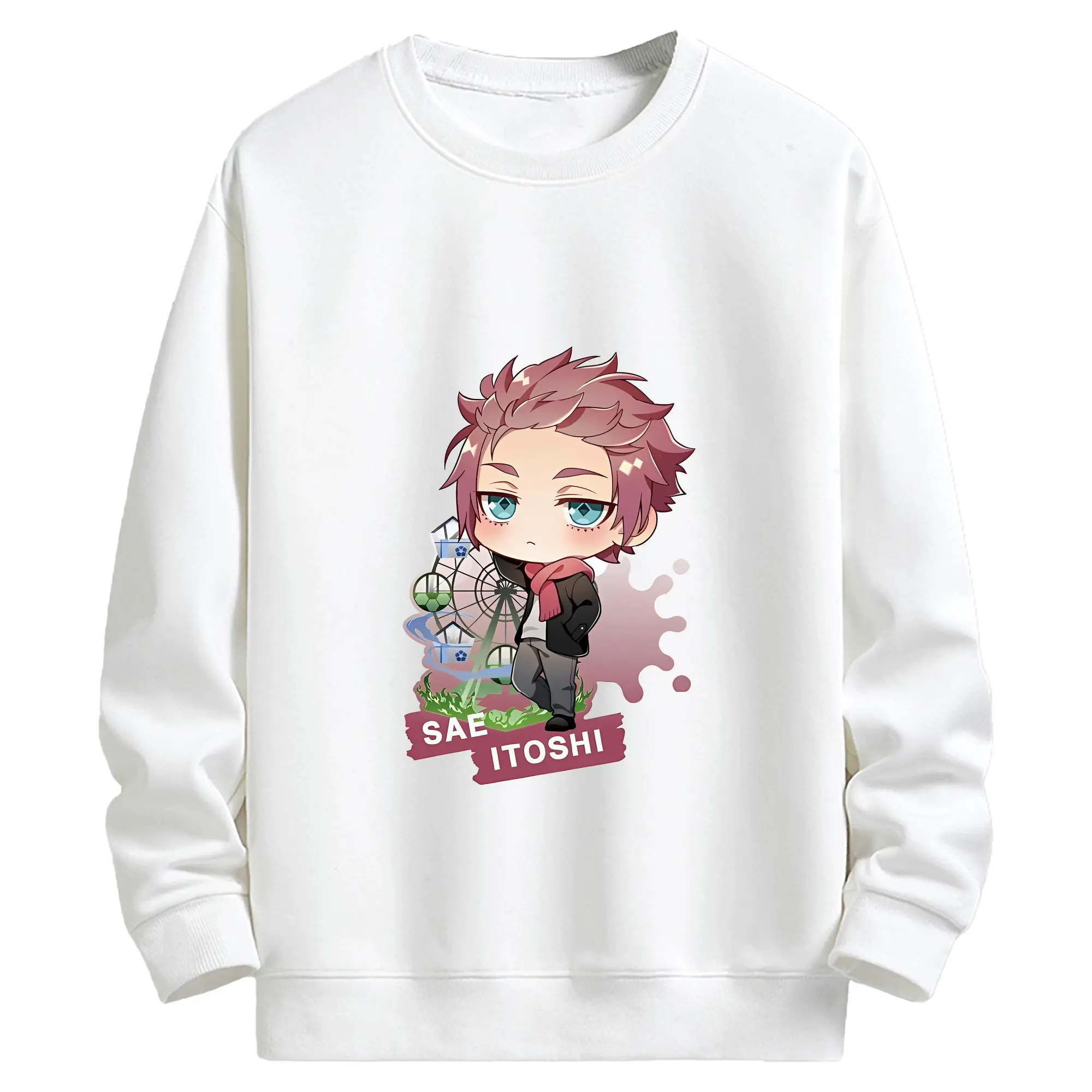 ブルーロック グッズ 糸師冴 - キッズ クルーネックスウェットシャツ ・ フロントプリント ・ 綿80％ ポリエステル20％ ・ 快適 通学 スポーツ 日常使い お散歩用
