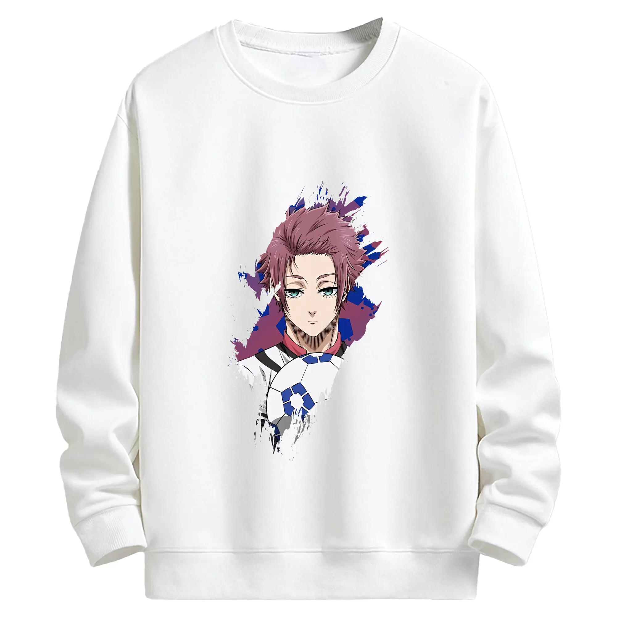 ブルーロック グッズ 糸師冴 - キッズ クルーネックスウェットシャツ ・ フロントプリント ・ 綿80％ ポリエステル20％ ・ 快適 通学 スポーツ 日常使い お散歩用