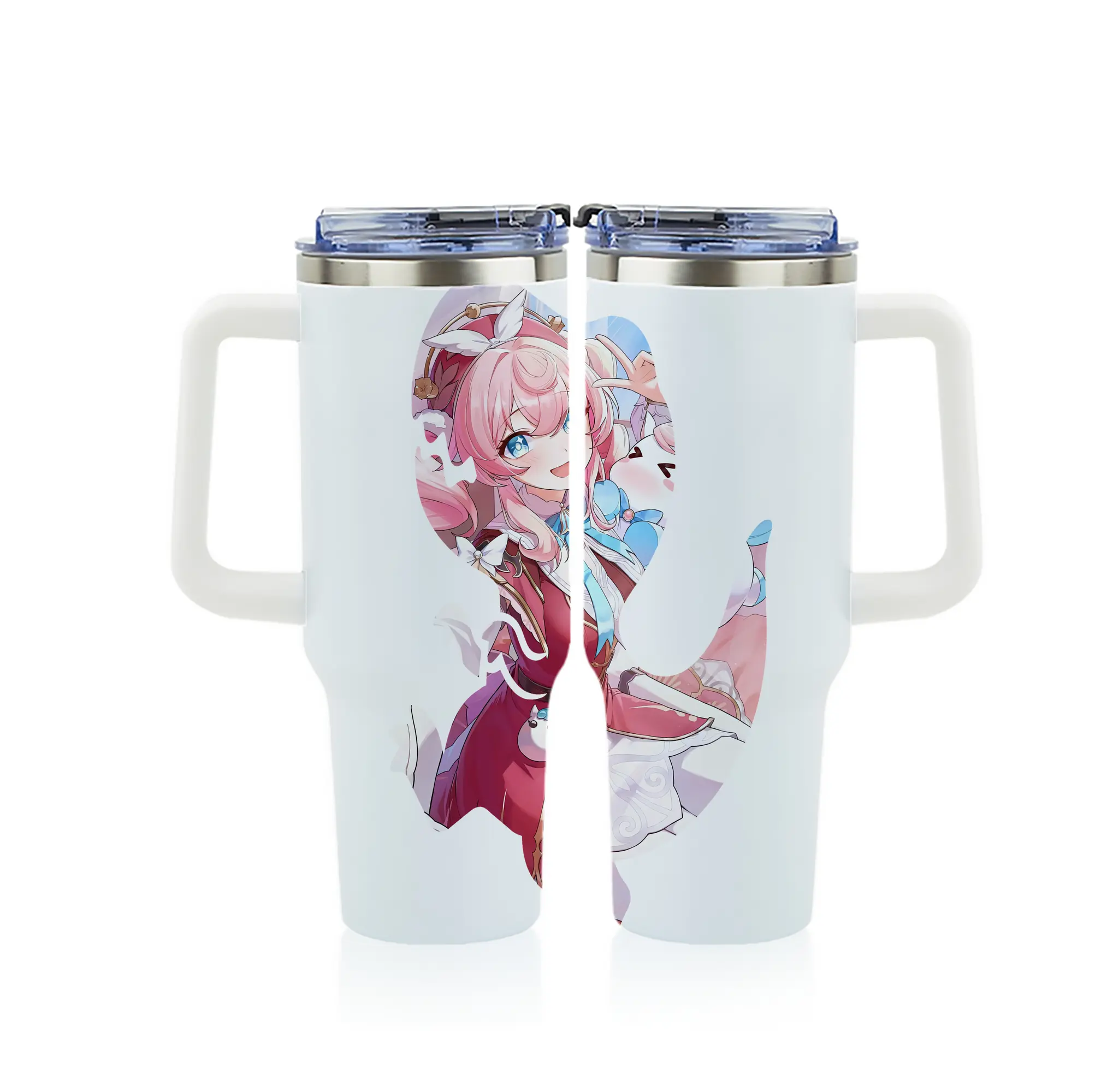 鳴潮 グッズ アンコ - 1200mL フルプリント車用タンブラー ・ 304ステンレス 内側 ・ 201ステンレス 外側 ・ 保温 保冷 ・ 通勤 ドライブ アウトドア用