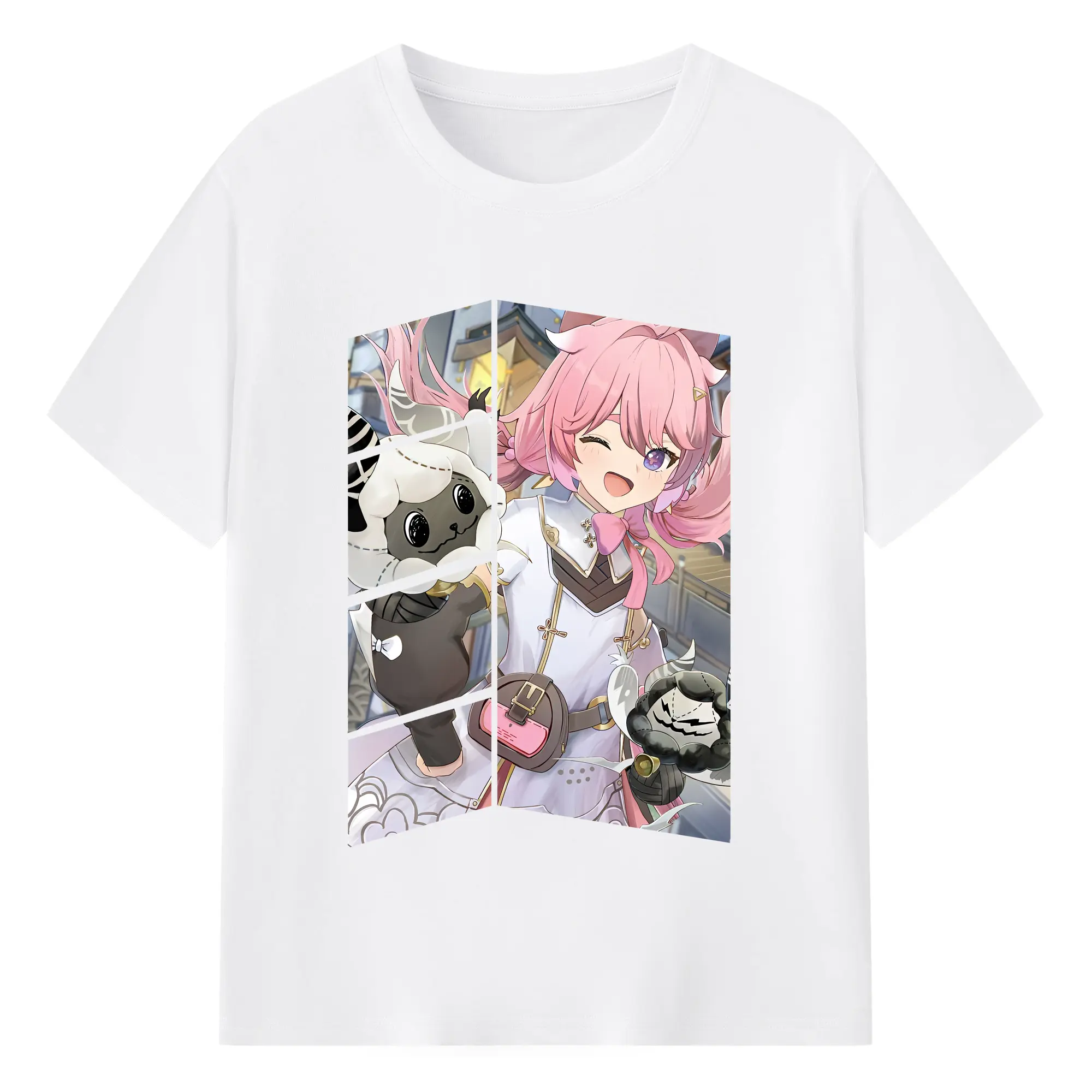 鳴潮 グッズ アンコ - 綿100％ 半袖Tシャツ ・ フロントプリント ・ 快適 通気性 ・ 日常使い 散歩 スポーツ用