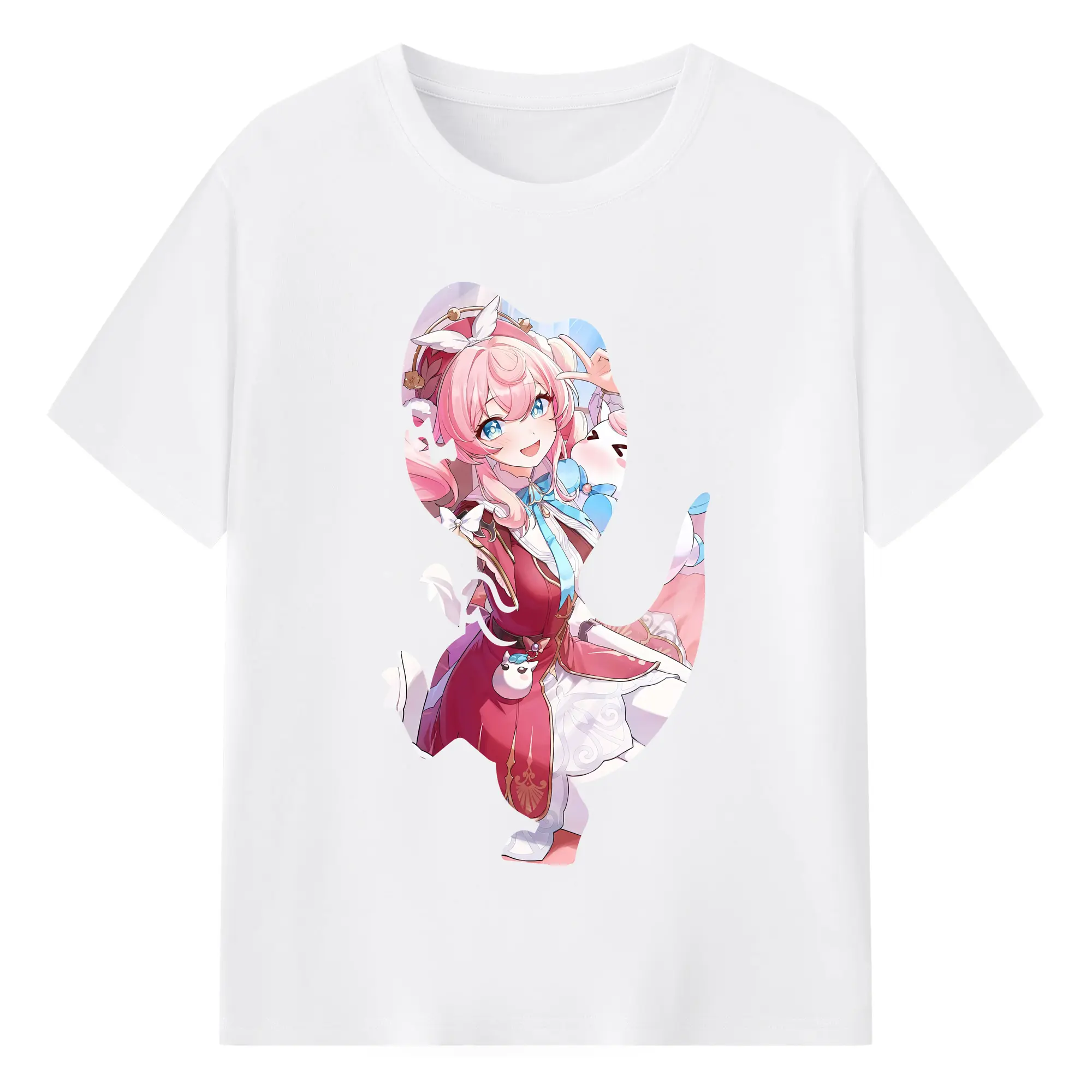 鳴潮 グッズ アンコ - 綿100％ 半袖Tシャツ ・ フロントプリント ・ 快適 通気性 ・ 日常使い 散歩 スポーツ用