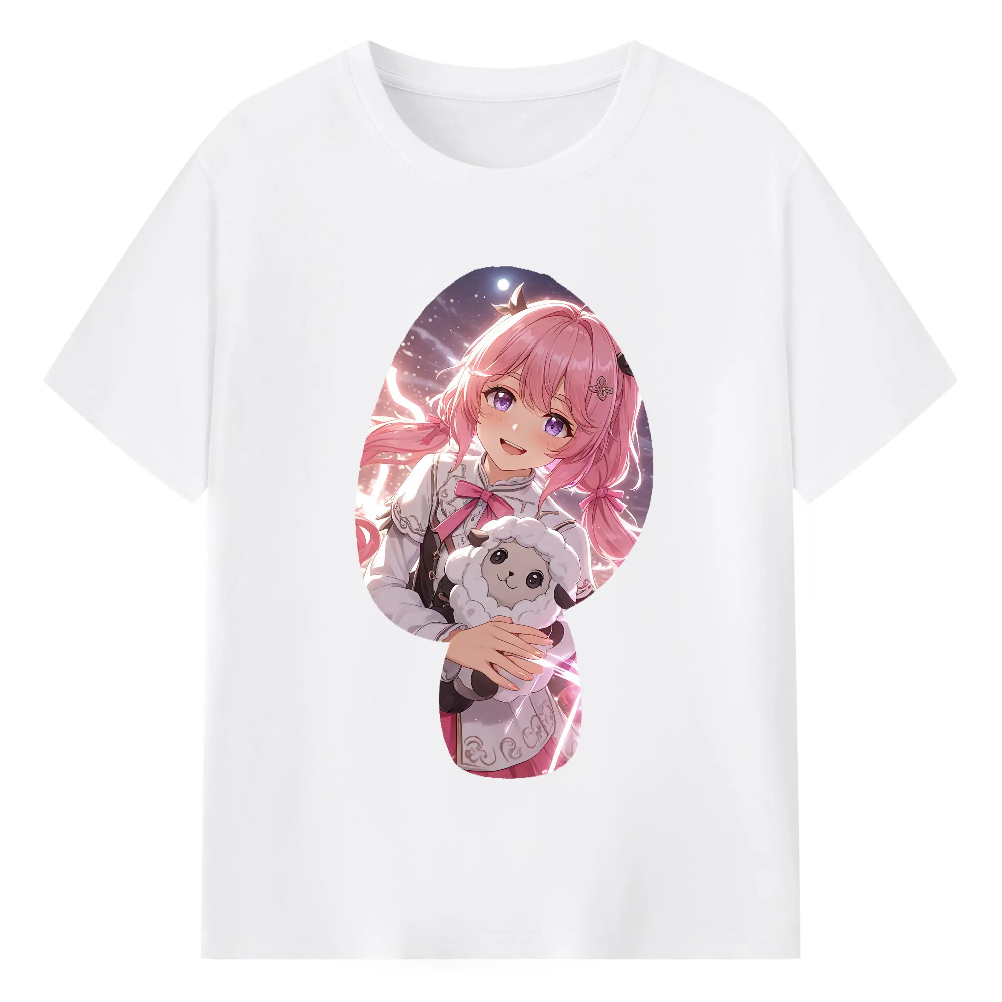 鳴潮 グッズ アンコ - 綿100％ 半袖Tシャツ ・ フロントプリント ・ 快適 通気性 ・ 日常使い 散歩 スポーツ用