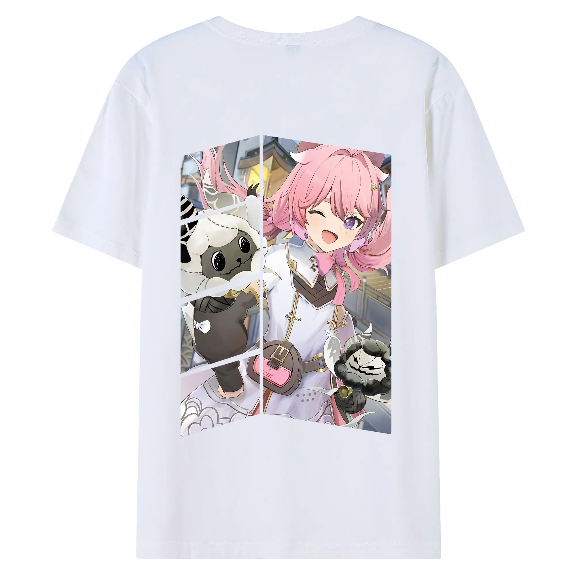 鳴潮 グッズ アンコ - 綿100％ 半袖Tシャツ ・ バックプリント ・ 快適 通気性 ・ 日常使い 散歩 スポーツ用