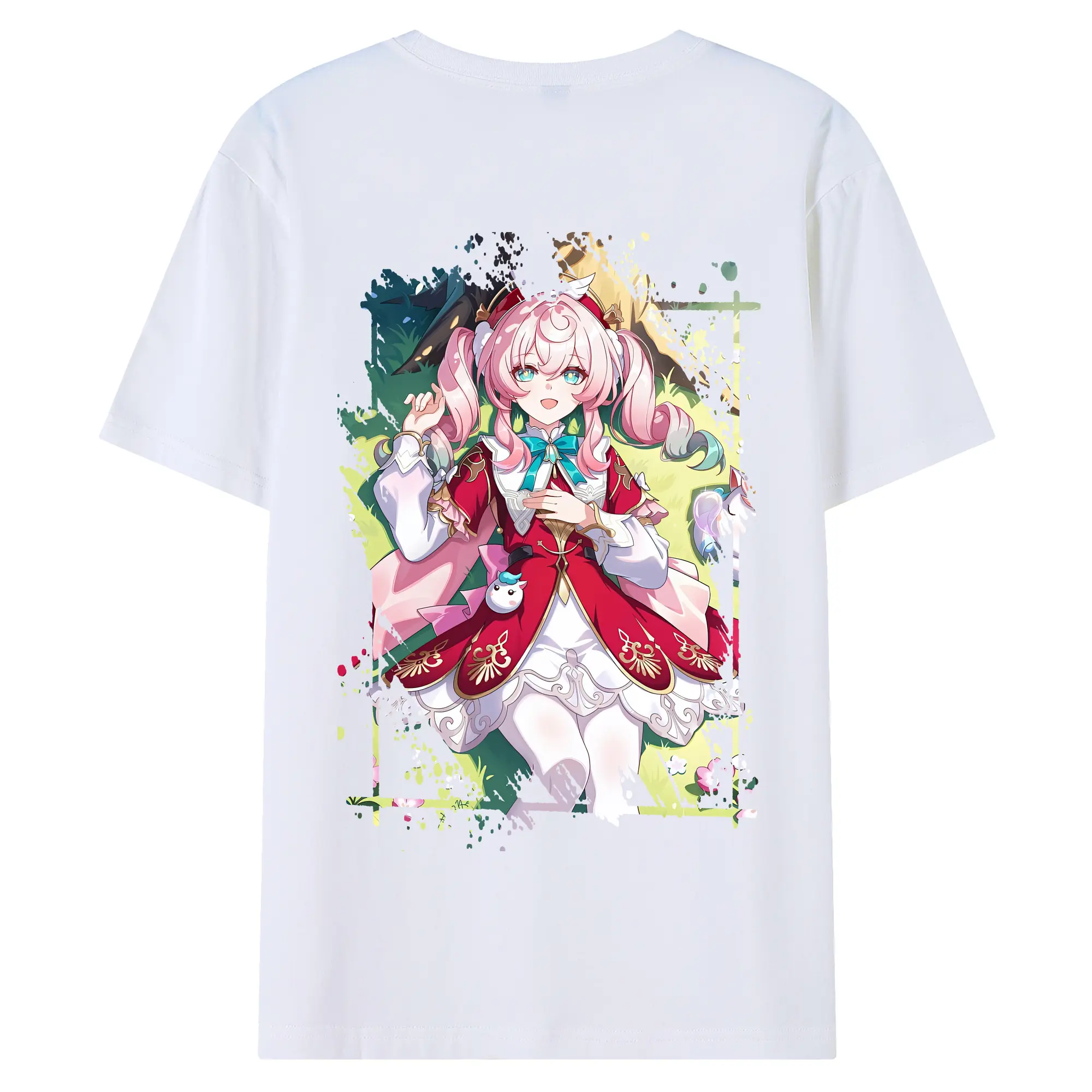 鳴潮 グッズ アンコ - 綿100％ 半袖Tシャツ ・ バックプリント ・ 快適 通気性 ・ 日常使い 散歩 スポーツ用