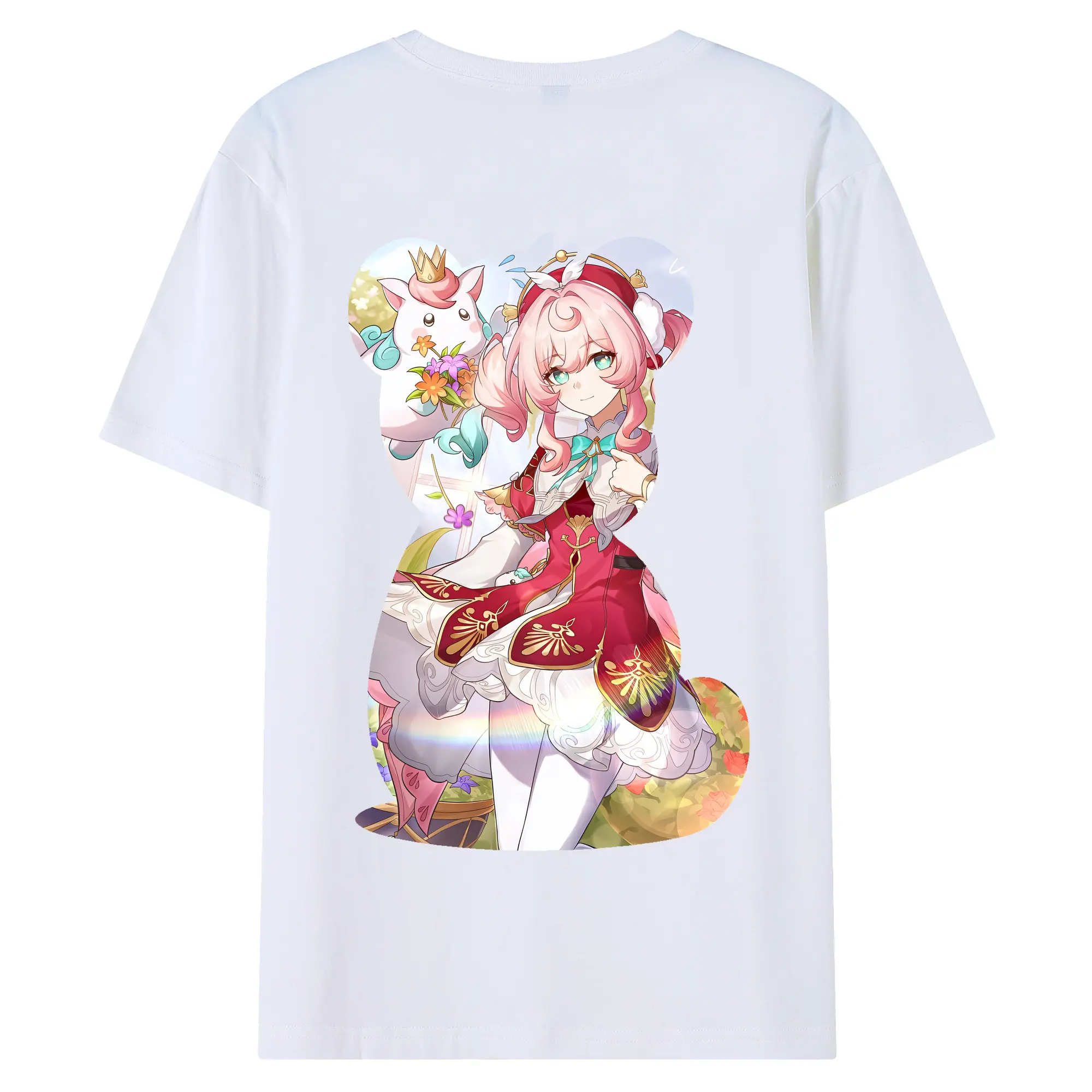 鳴潮 グッズ アンコ - 綿100％ 半袖Tシャツ ・ バックプリント ・ 快適 通気性 ・ 日常使い 散歩 スポーツ用