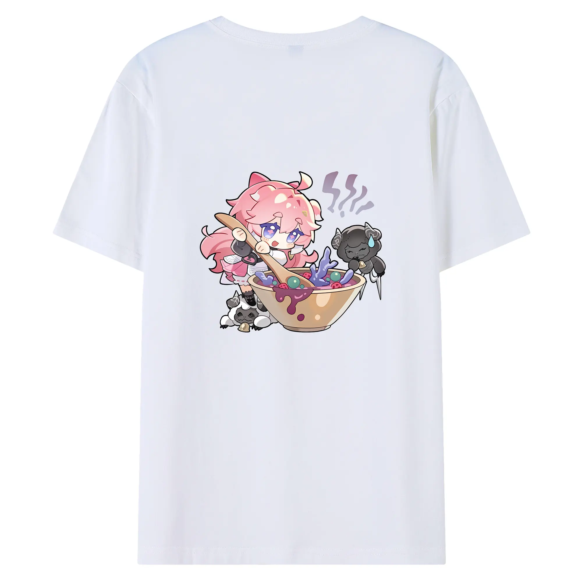 鳴潮 グッズ アンコ - 綿100％ 半袖Tシャツ ・ バックプリント ・ 快適 通気性 ・ 日常使い 散歩 スポーツ用