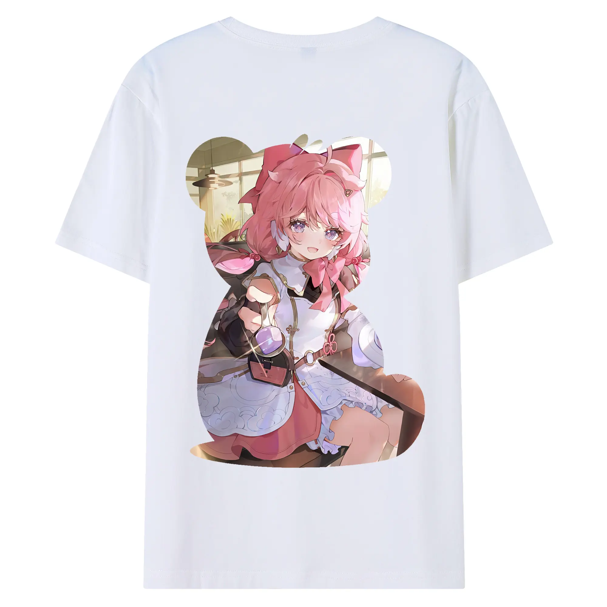 鳴潮 グッズ アンコ - 綿100％ 半袖Tシャツ ・ バックプリント ・ 快適 通気性 ・ 日常使い 散歩 スポーツ用