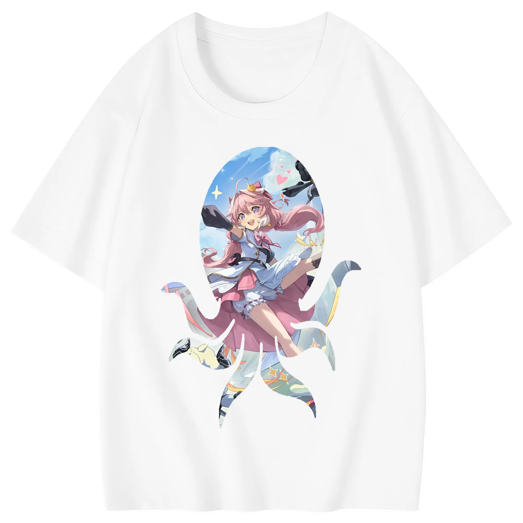 鳴潮 グッズ アンコ - 綿100％ キッズTシャツ ・ フロントプリント ・ 快適 通気性 ・ スポーツ カジュアル 散歩用