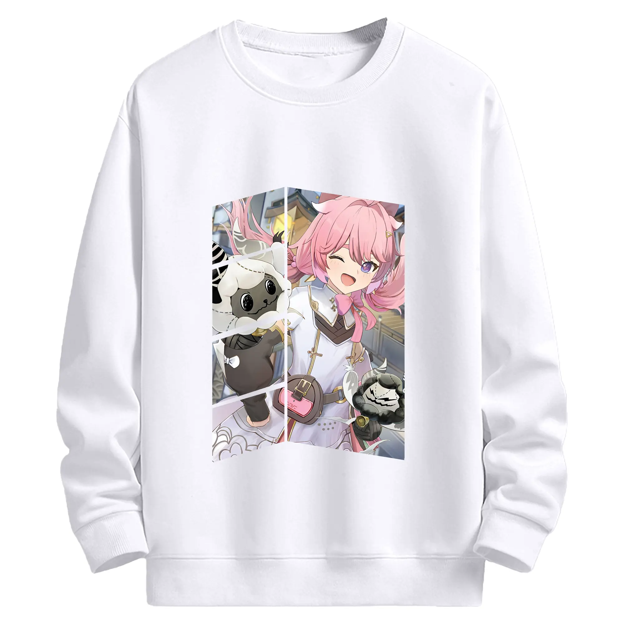 鳴潮 グッズ アンコ - 高品質 クルーネック スウェット ・ コットン59％ ポリエステル41％ ・ ユニセックス 長袖 トレーナー ・ カジュアル デイリー スポーツ 散歩用