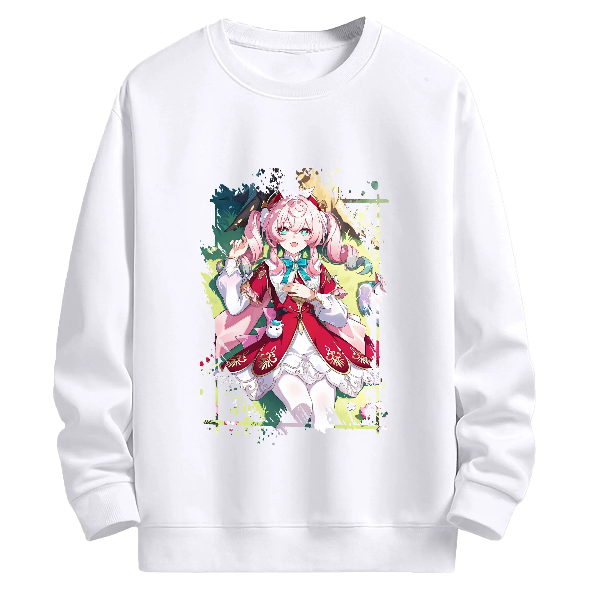 鳴潮 グッズ アンコ - 高品質 クルーネック スウェット ・ コットン59％ ポリエステル41％ ・ ユニセックス 長袖 トレーナー ・ カジュアル デイリー スポーツ 散歩用